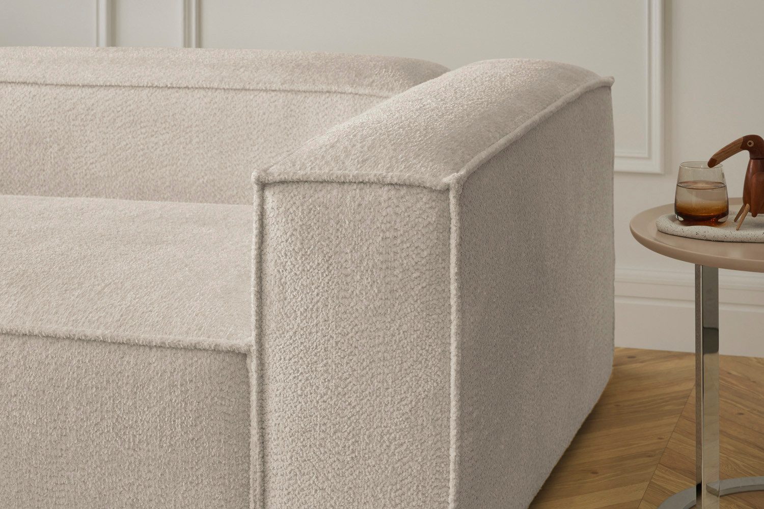 KAWOLA Ecksofa CARMO, Couch L-Form rechts oder links Stoff verschiedene Farben 306x191 cm