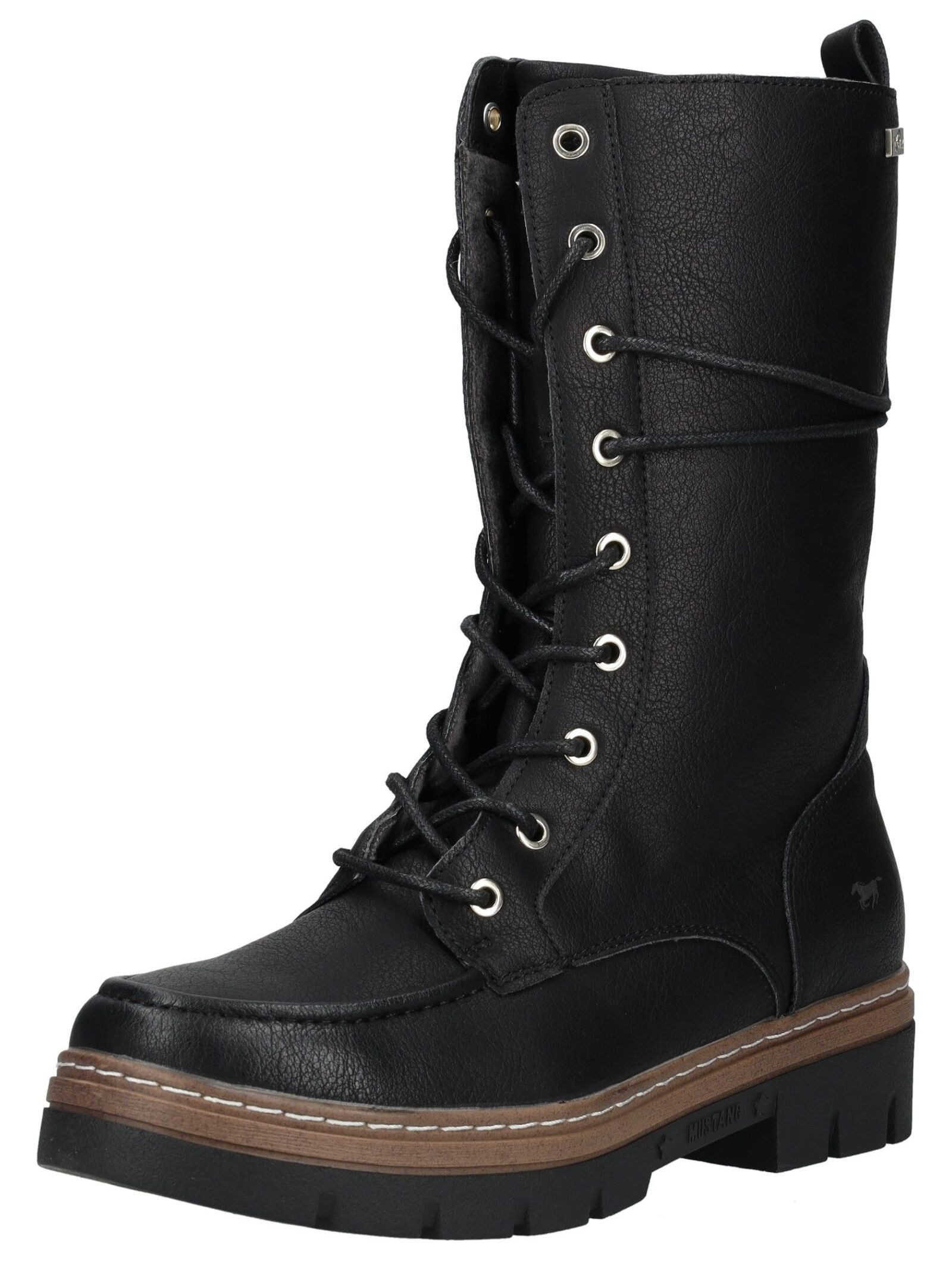 MUSTANG Stiefel Lederimitat . Schnürstiefel günstig online kaufen