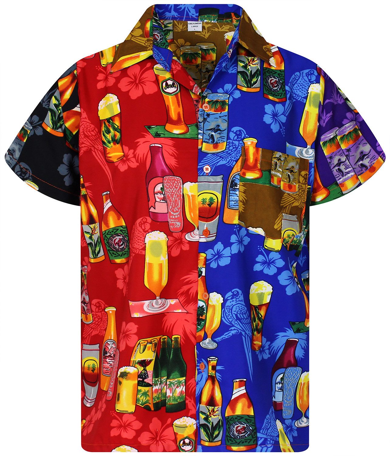 King Kameha Hawaiihemd Beerbottle Funky Hawaii-Hemd günstig online kaufen