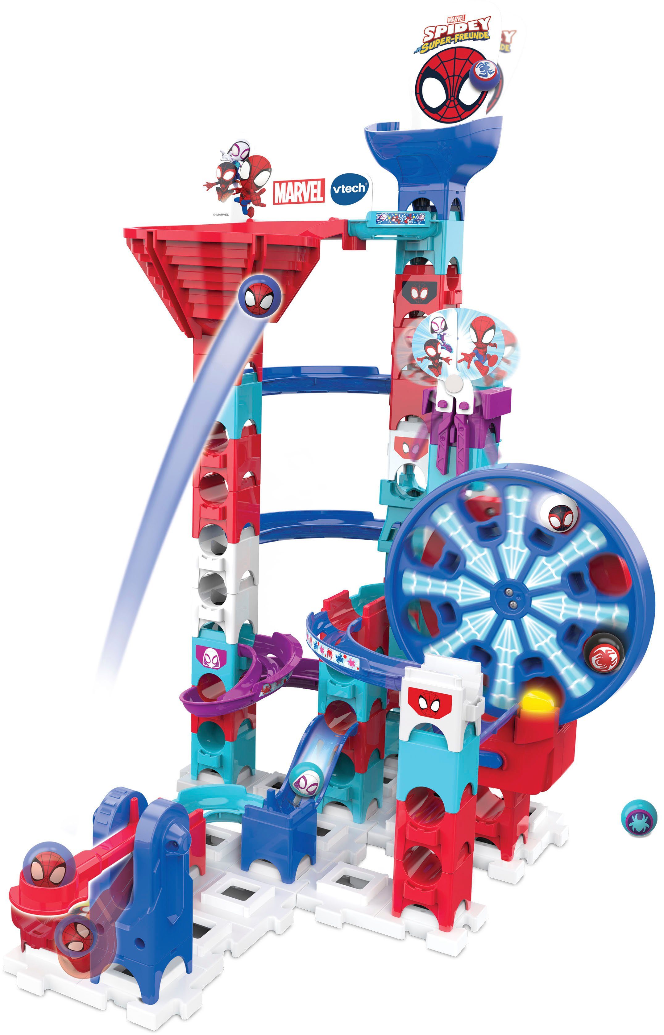 Vtech® Kugelbahn MarbleRush - Spidey Super Spin Challenge SP300 E, mit Licht und Sound