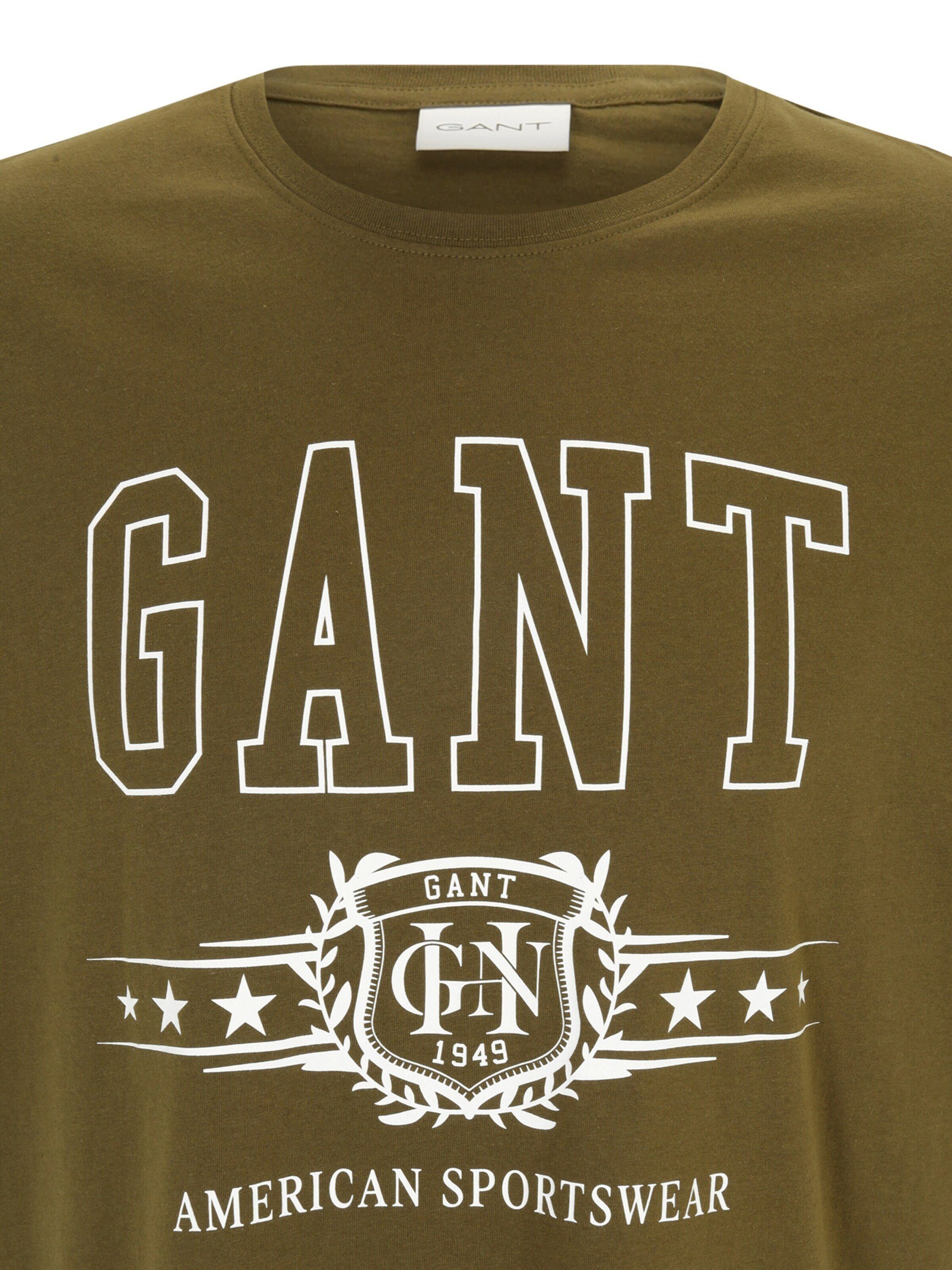 Gant T-Shirt khaki (1-tlg)