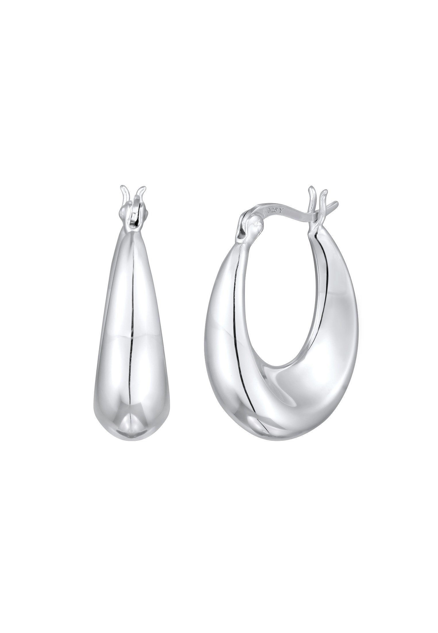 Elli Paar Creolen Creolen Elegant Klassik 925 Silber