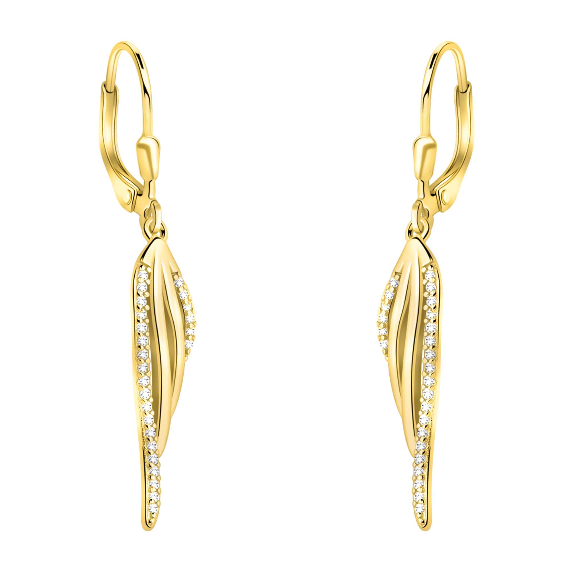 Sofia Milani Paar Ohrhänger Engel Flügel Feder, 925 Silber Damen Schmuck - günstig online kaufen