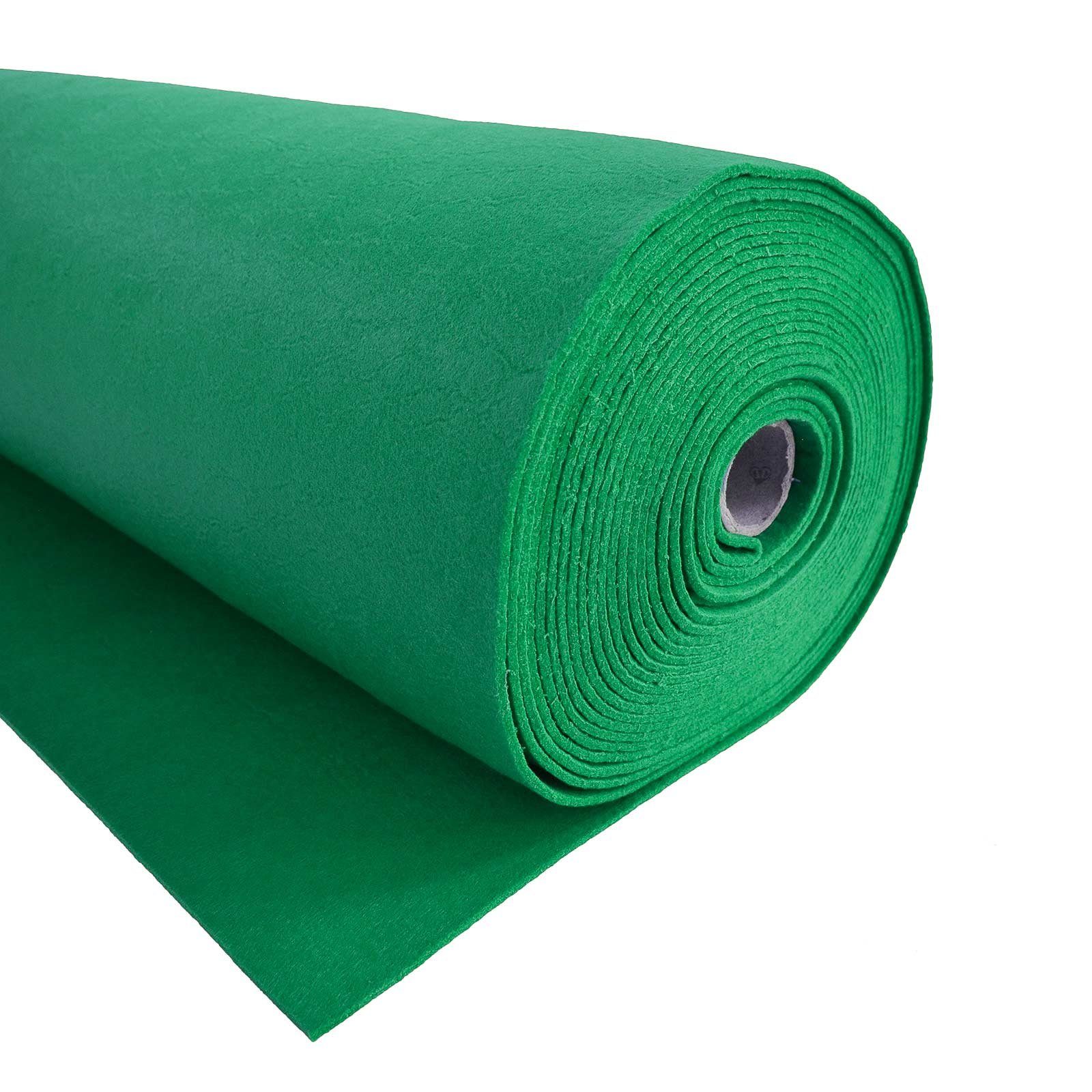 maDDma Stoff 1m waschbarer Bastelfilz Meterware Filz 90cm x 1,5mm, seegrün
