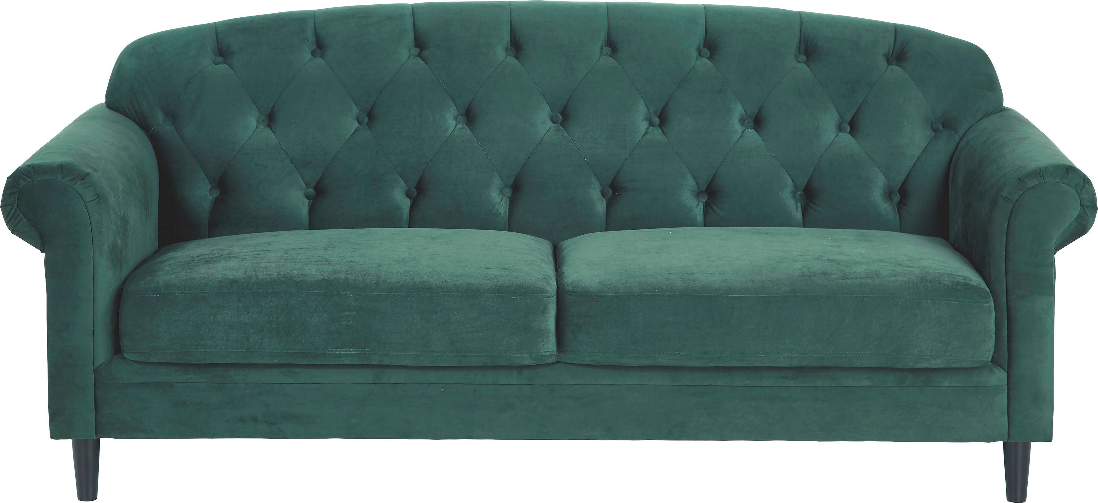 ATLANTIC home collection 2-Sitzer Carla, in Samtverloursbezug, mit Stauraum unter der Sitzfläche