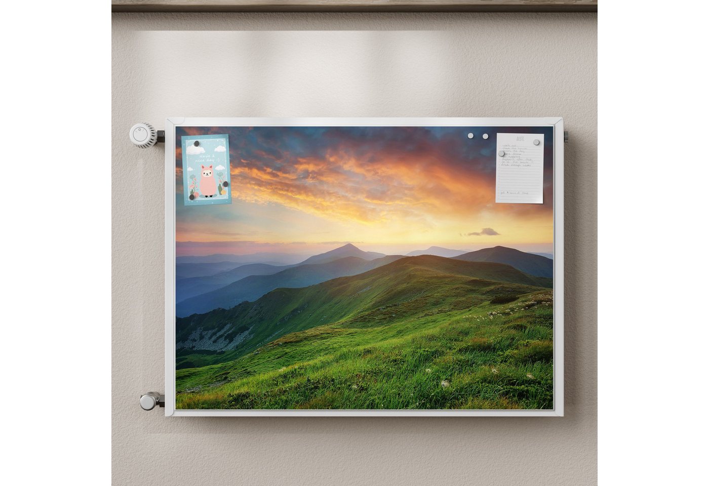 Thumbnail - DEQORI Magnetfolie 'Abendlicher Horizont', beschreibbar Heizung Magnetmatte magnetisch Magnetfolie