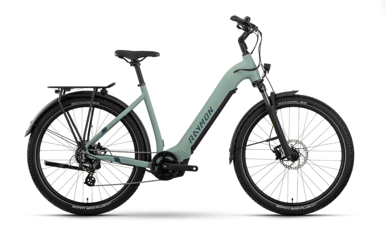 R Raymon E-Bike R Raymon Tourray Select Wave 27.5" x L 50 cm grün, 75 Nm, 630 Wh, Mittelmotor, 630 Wh