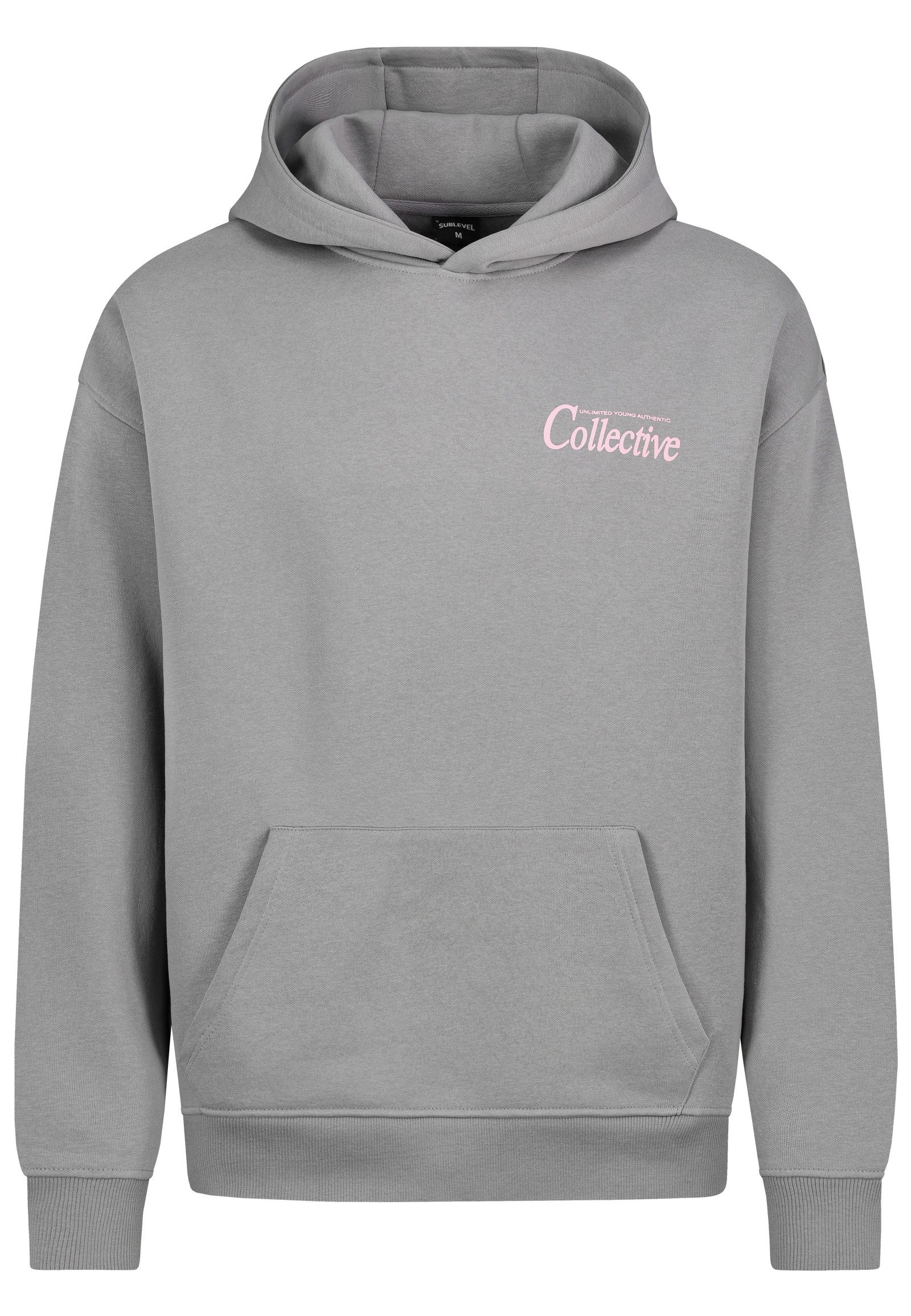 SUBLEVEL Hoodie mit Logo-Schriftzug, Kängurutasche Print günstig online kaufen