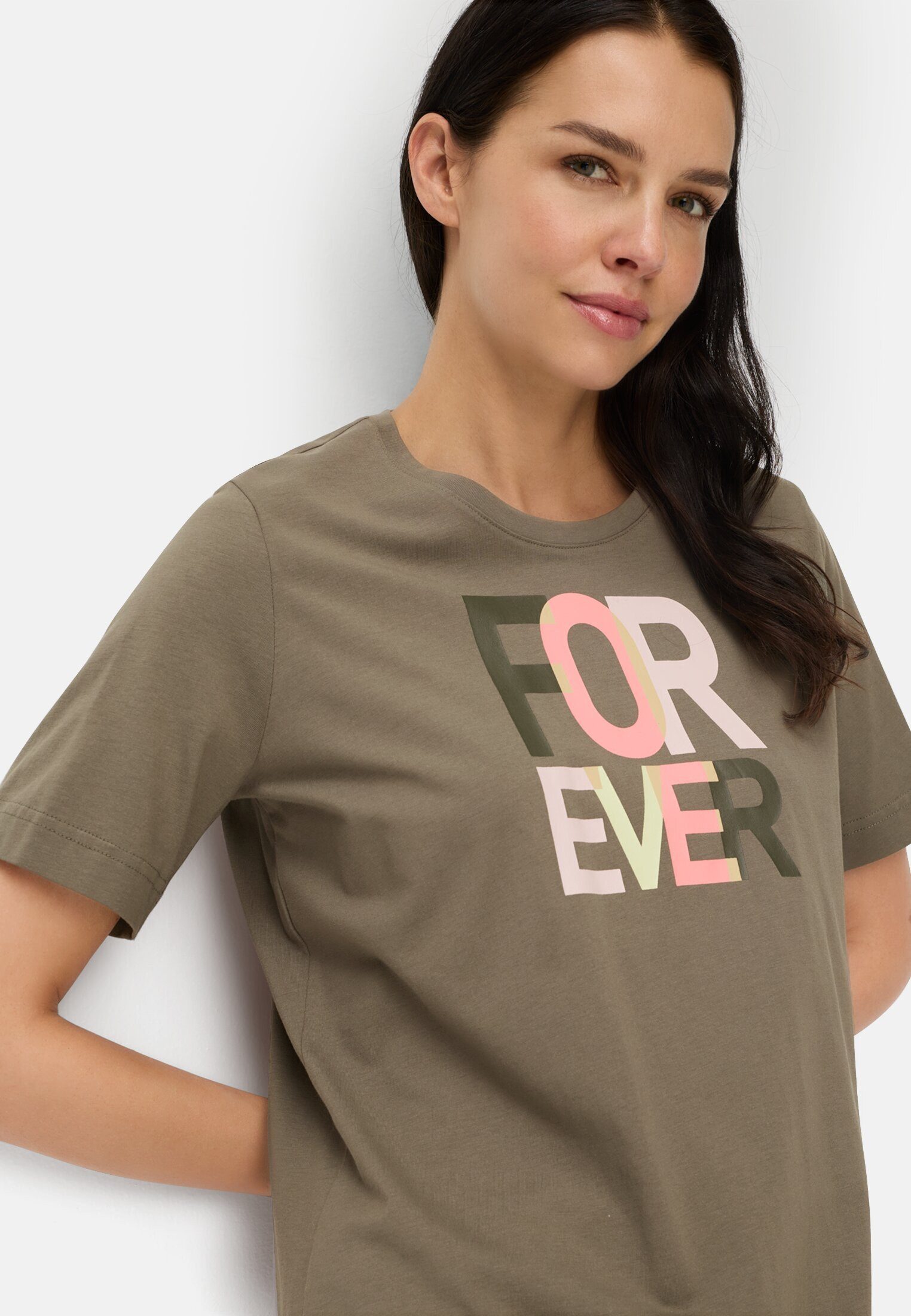 camel active Print-Shirt aus reiner Baumwolle Kurzarm