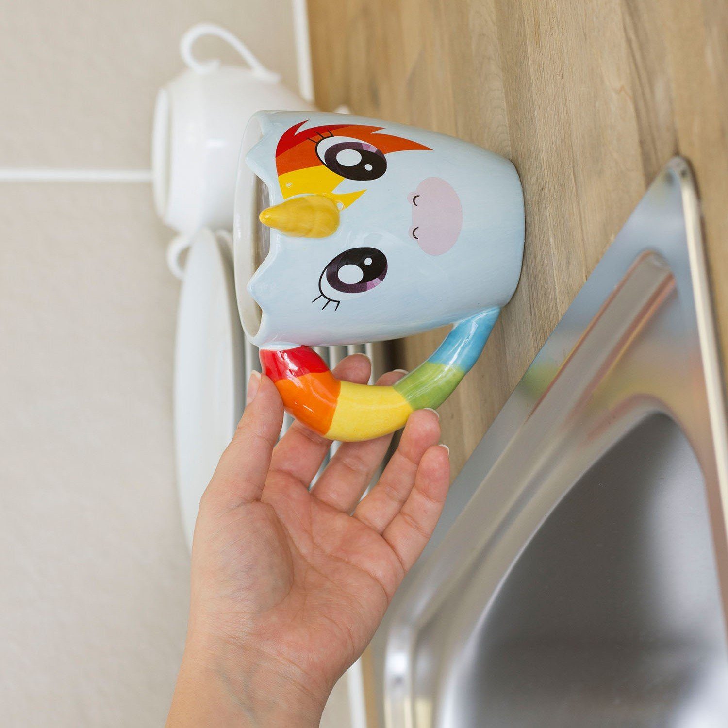 Thumbs Up Tasse Tasse "Unicorn Mug" - Einhorn Tasse, Keramik, mit Öhrchen