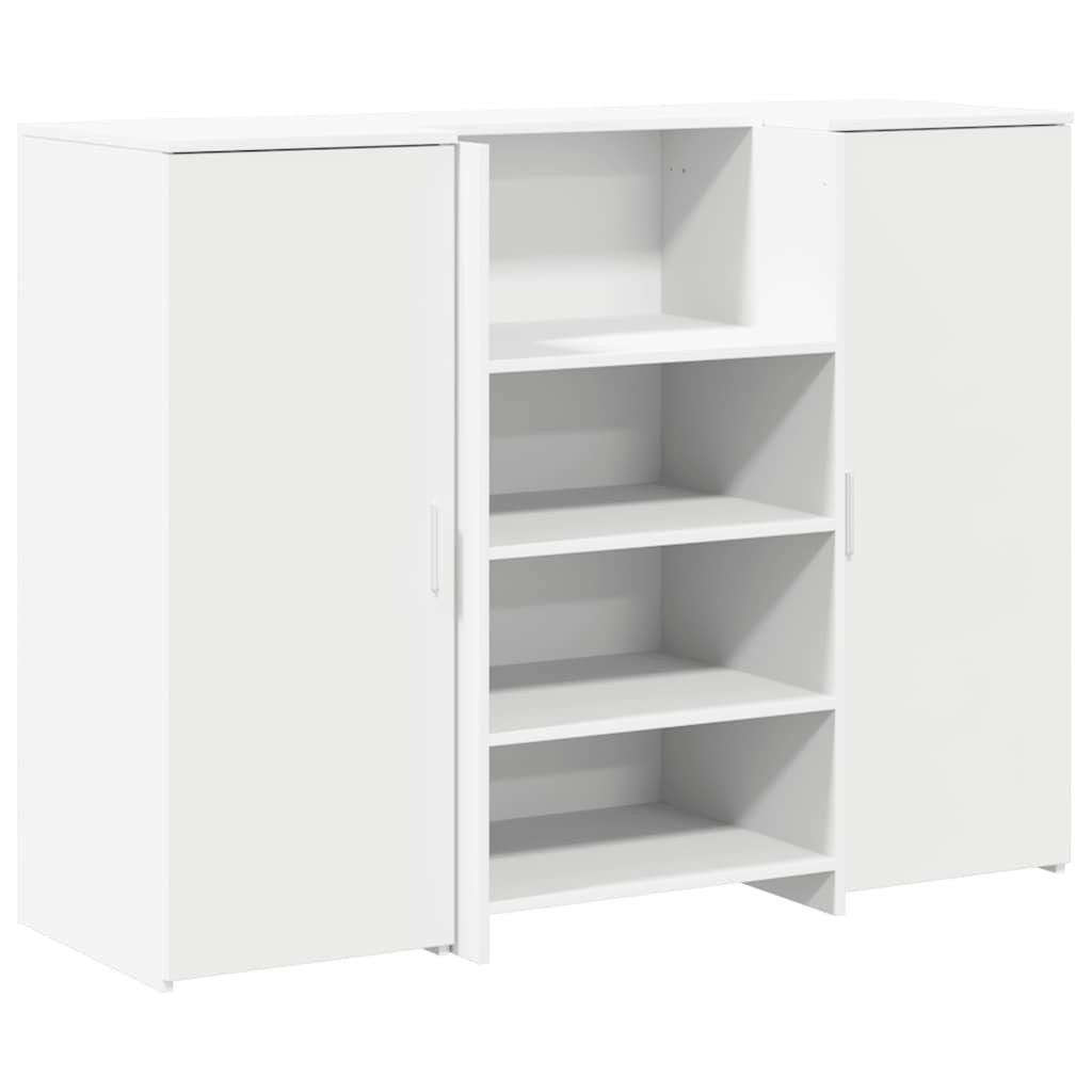 vidaXL Schreibtisch Empfangstheke Weiß 135x50x103,5 cm Holzwerkstoff