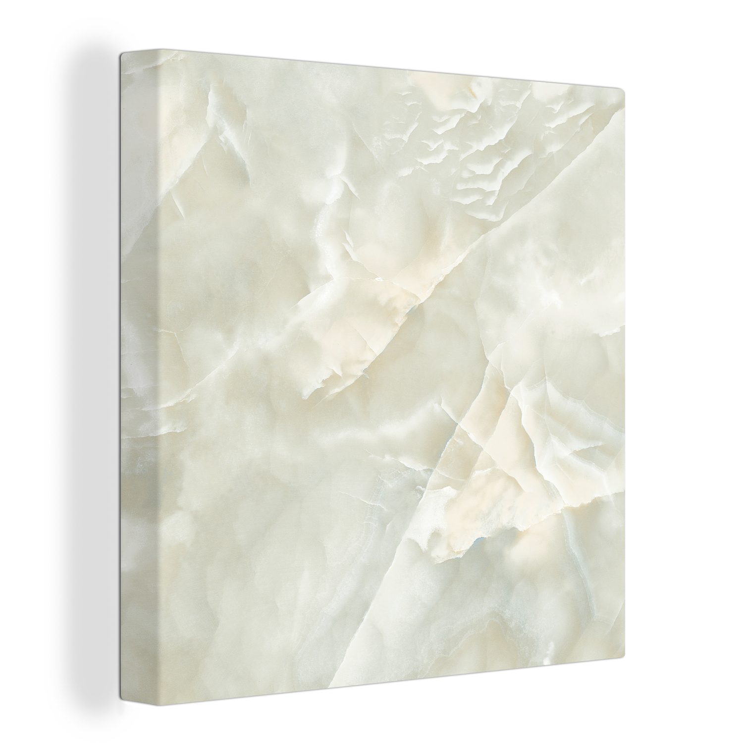 OneMillionCanvasses® Leinwandbild Marmor - Weiß - Chic, (1 St), Leinwand Bilder für Wohnzimmer Schlafzimmer