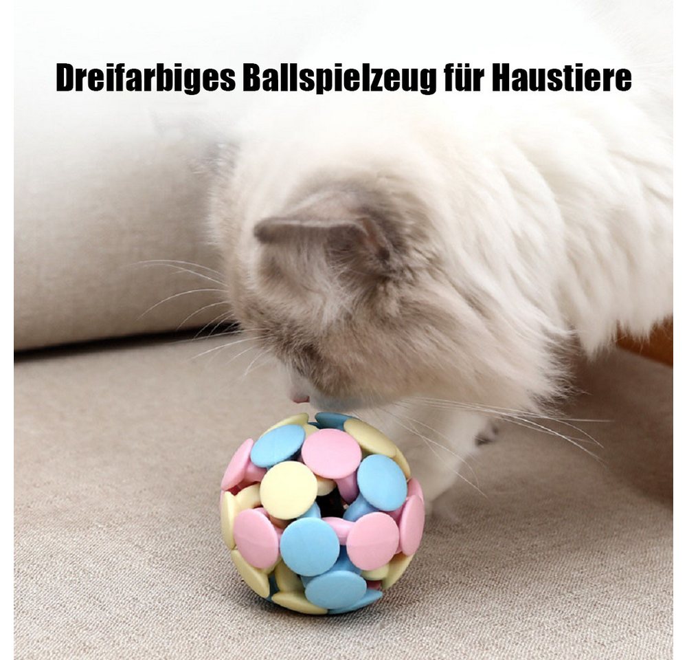 Thumbnail - BYSURE Tier-Intelligenzspielzeug, (1-tlg) Bunte Glockenspielzeugkugel für Katze und Hund