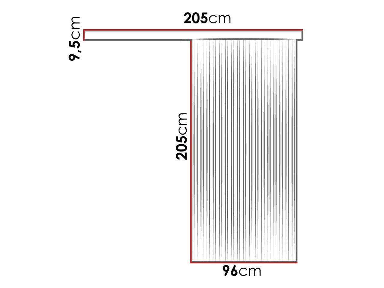 MIRJAN24 Schiebetür Belmo 90 (universell Links / Rechts), Metallkugellagerschiebesystem