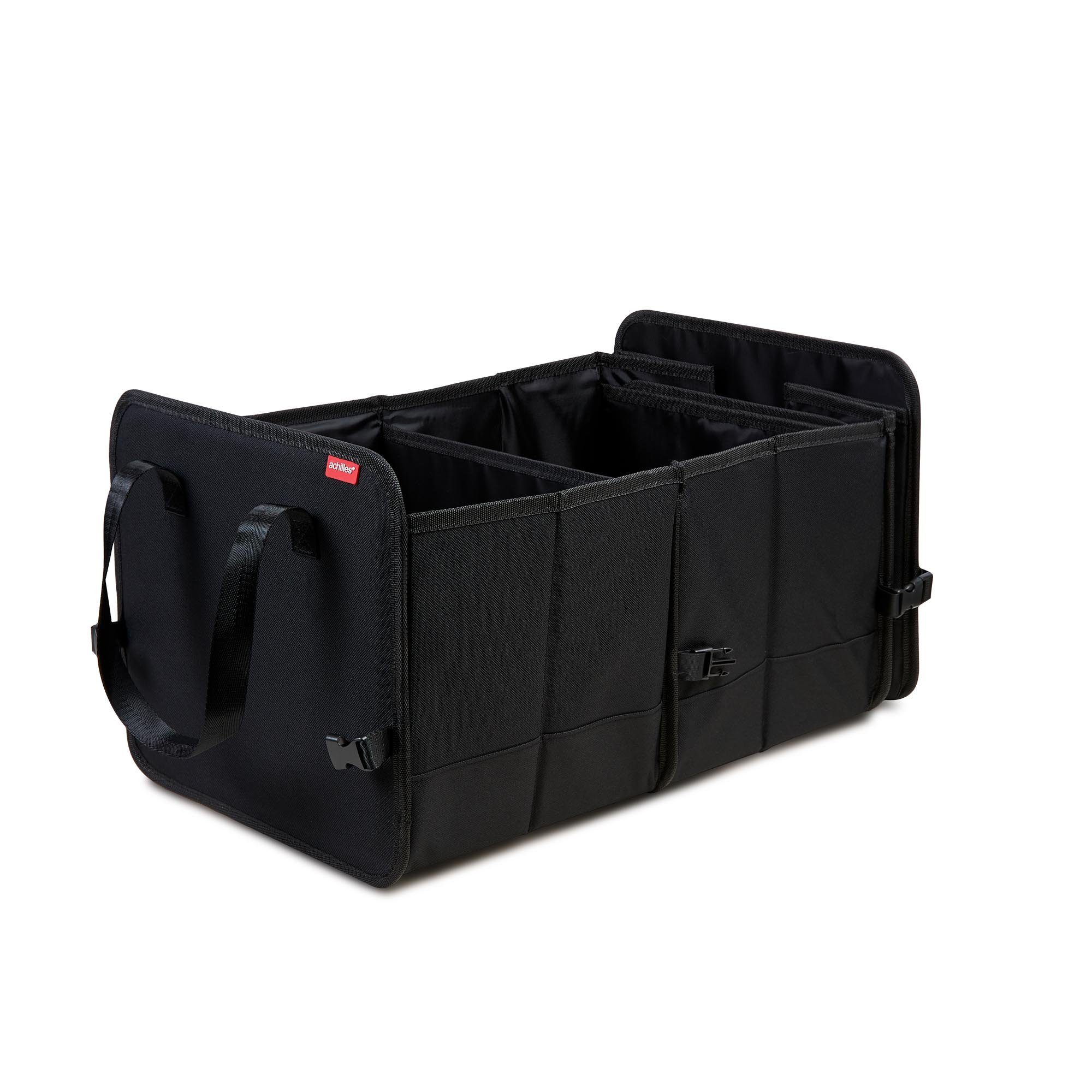 achilles Klappbox Robuste Kofferraumtasche mit Klettbefestigung, 71 l, Faltbarer Auto-Organizer mit Henkel, 74x33x29 cm