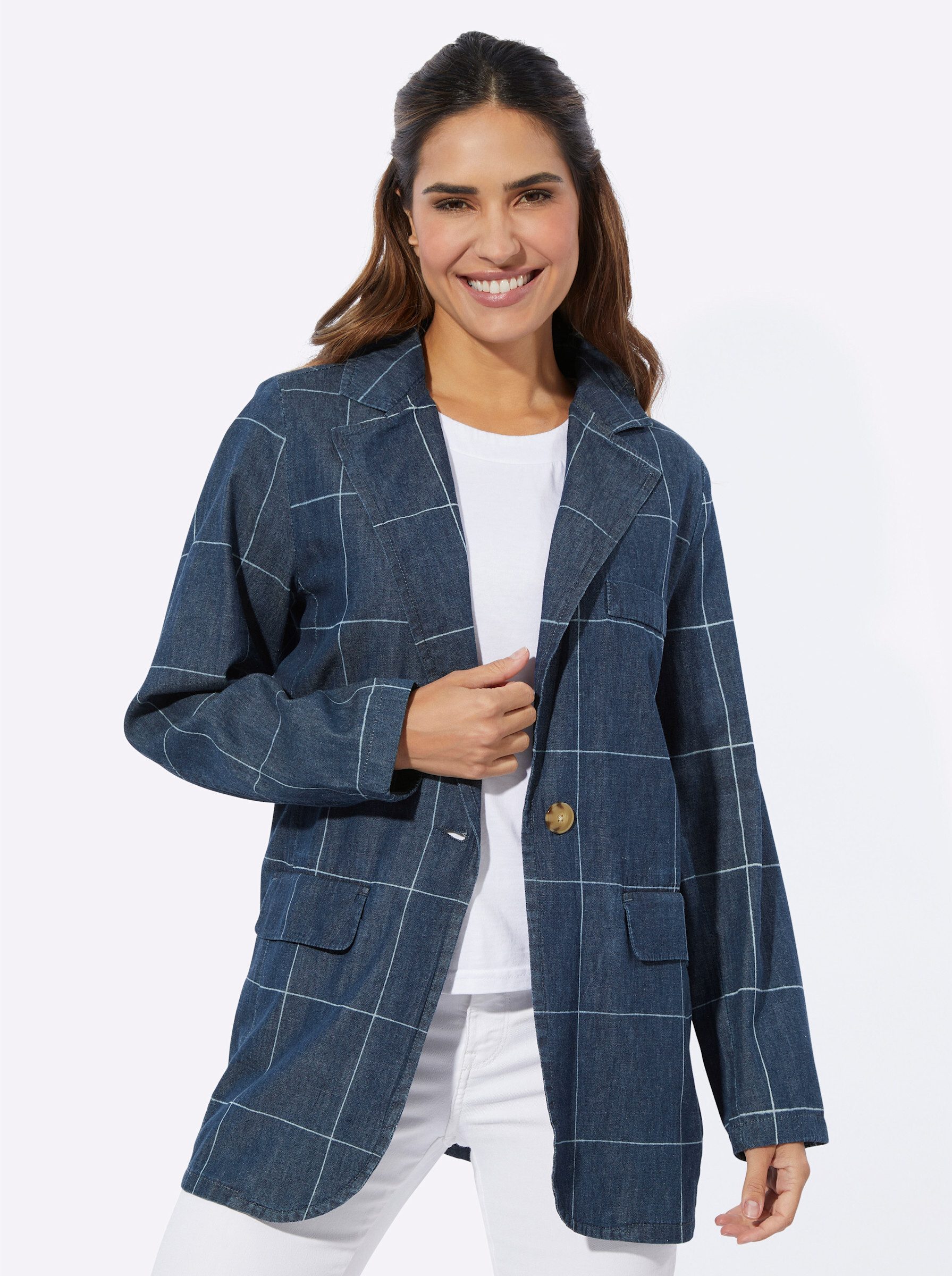 Sieh an! Blusenblazer Jeansblazer