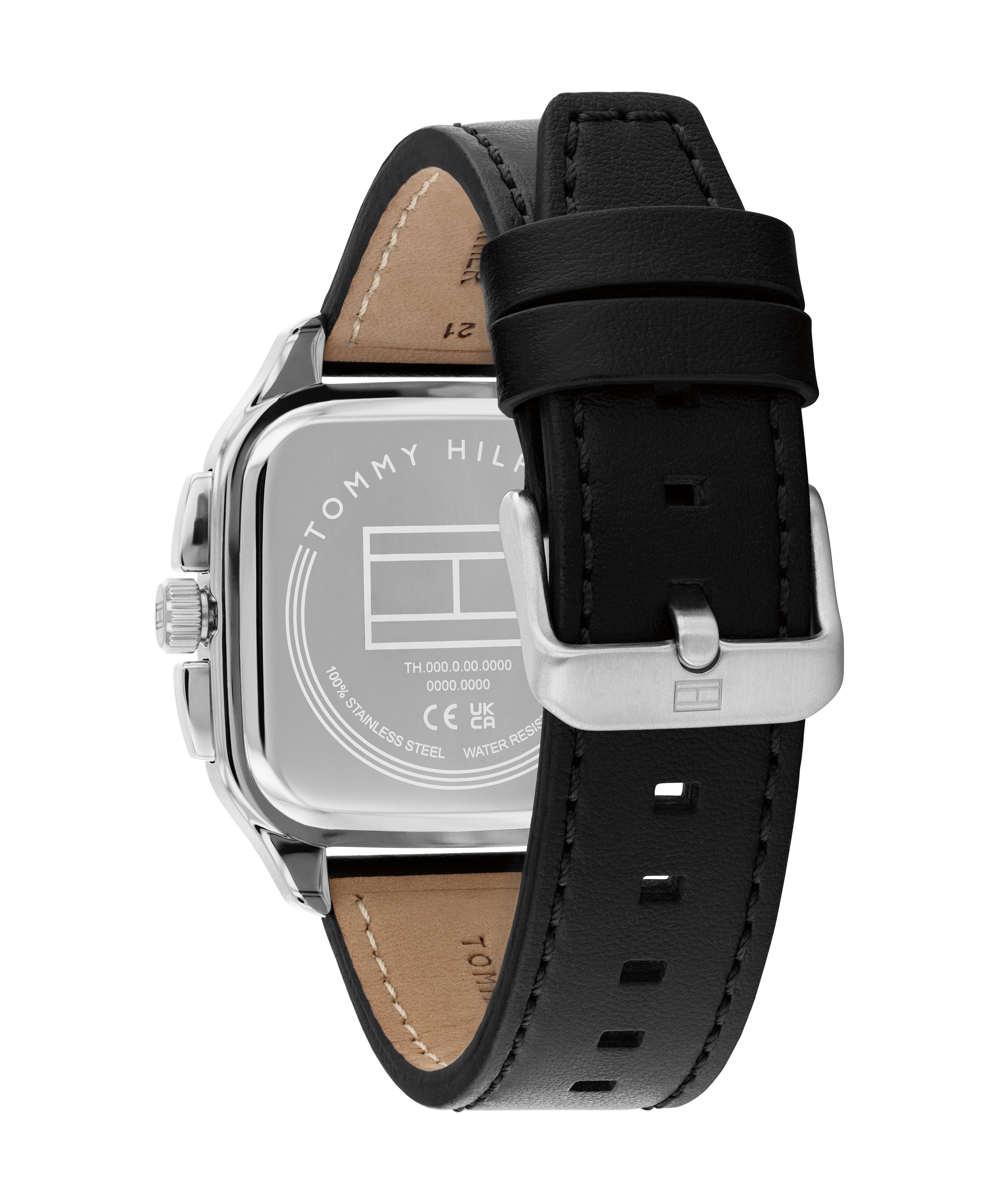 Tommy Hilfiger Multifunktionsuhr Herald Skeleton 1710756, Quarzuhr, Armbanduhr, Herrenuhr, Lederarmband, analog