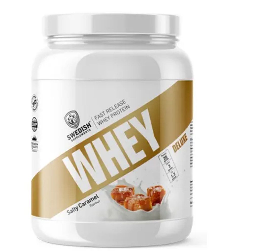 Swedish supplements Swedish Supplements Whey Deluxe 900g Protein Eiweiß Pulver, 1 er Einzelprodukt à 900 g, Hoher Proteingehalt