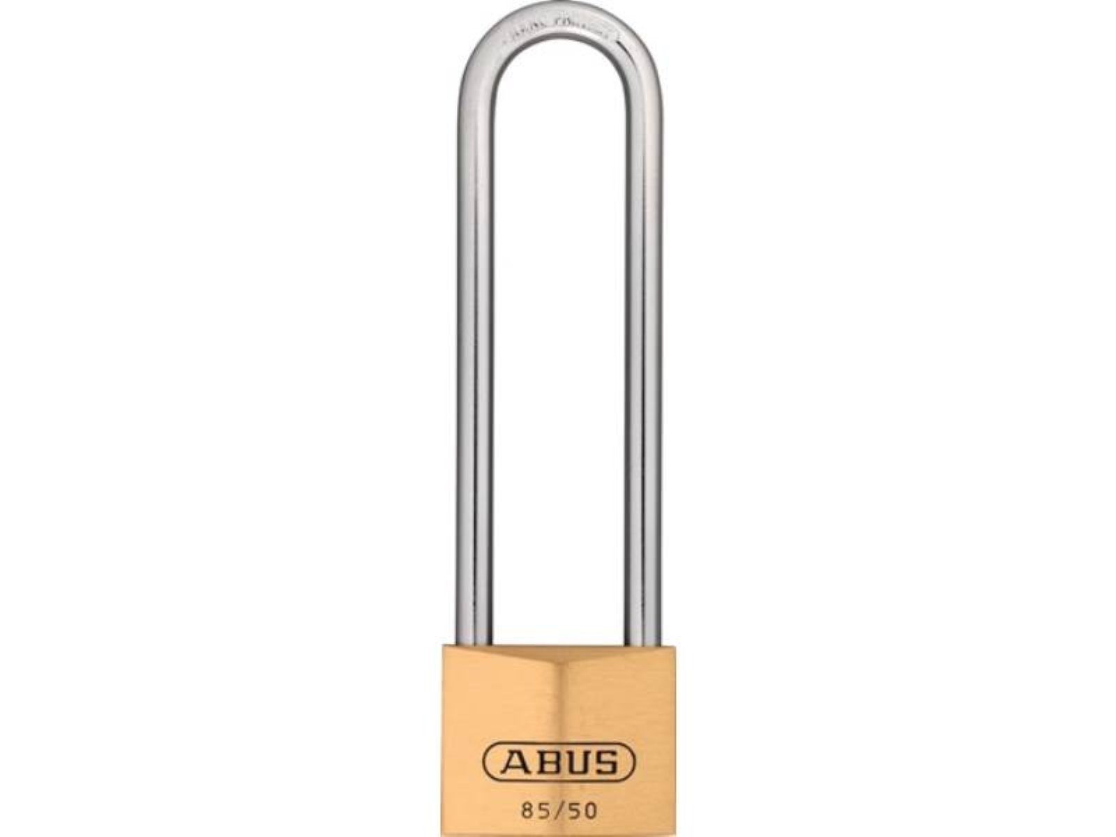 ABUS Vorhängeschloss Zylindervorhangschloss 85/50HB127 Schlosskörper-B.50mm MS versch.-schl.ABUS Messingschloss, korrosionsbeständig und widerstandsfähig durch doppelte Verriegelung (ab 30 mm) sowie Bügel aus gehärtetem Stahl · Präzisions-Stiftzylinder mit Pilzkopfstiften · p