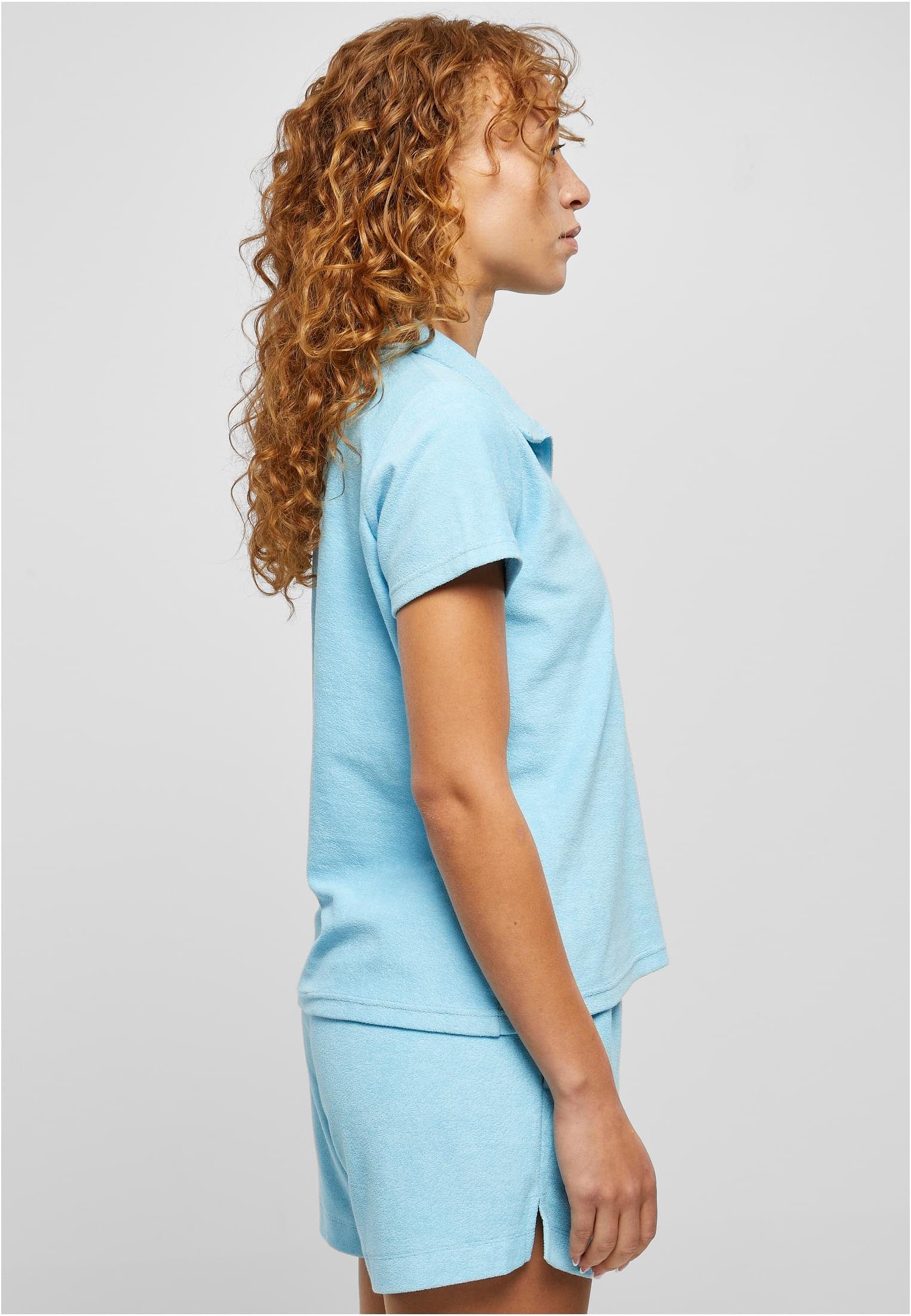 URBAN Tee Kurzarmshirt Towel Ladies Polo Damen balticblue CLASSICS (1-tlg)