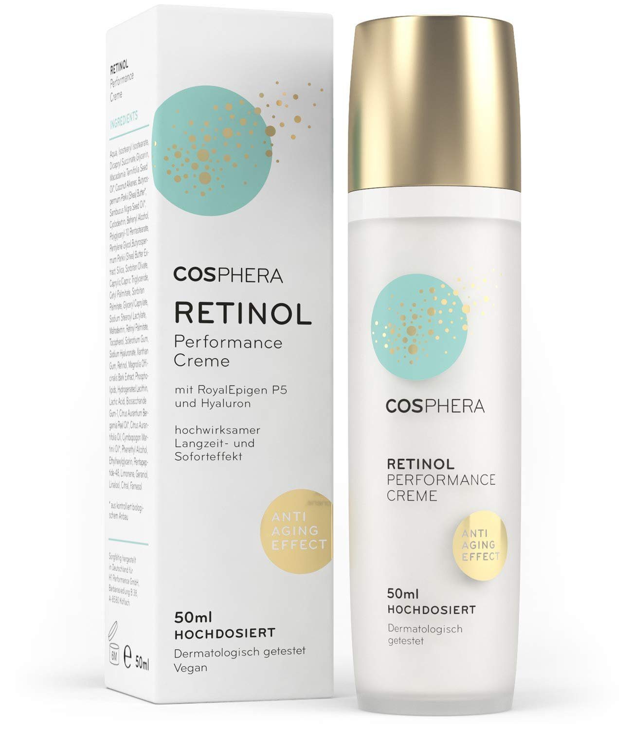 Cosphera Gesichtspflege Cosphera - Retinol Performance Creme 50 ml, 1-tlg.