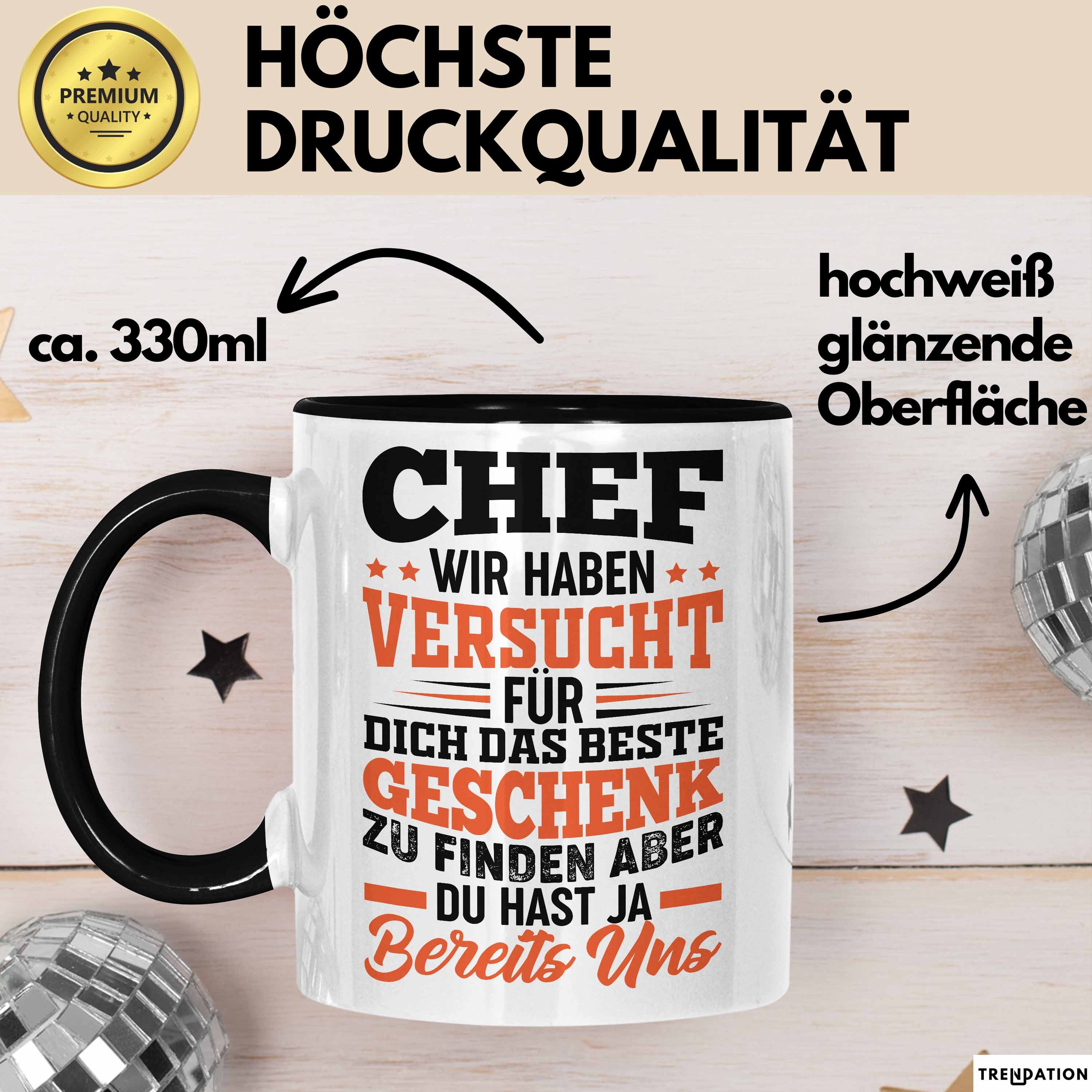 Trendation Tasse Chef Geschenk Tasse Wir Haben Versucht Das Beste Geschenk Für Dich Zu