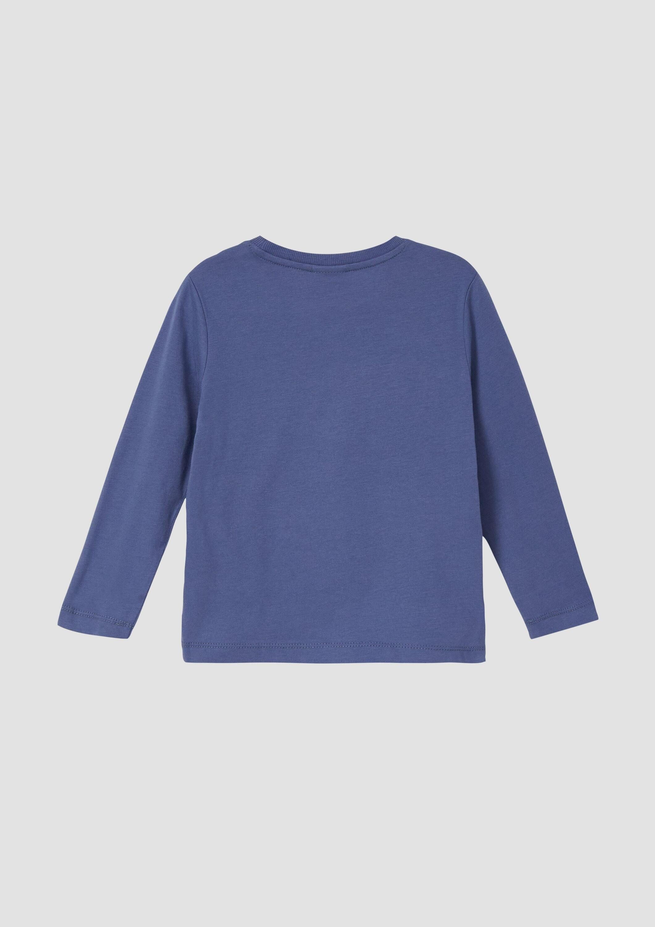 s.Oliver Langarmshirt T-Shirt Longsleeve mit großem Silikon-Print – Bild 2 von 4