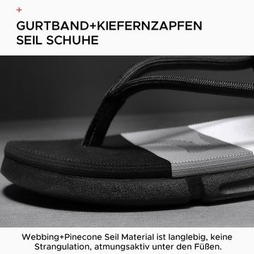 Daisred Sandalen Herren Sommer Flach Sport Sandale Outdoor Sandalette