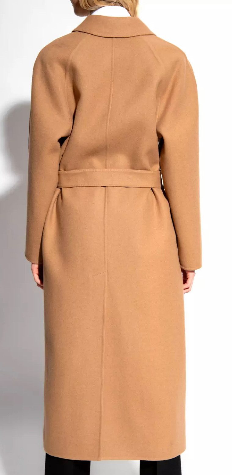 GUCCI Langmantel Kaschmir Parka Jacke mit Bindegürtel Kerbrevers, zwei Eingrifftaschen, lange Ärmel, Rückenschlitz