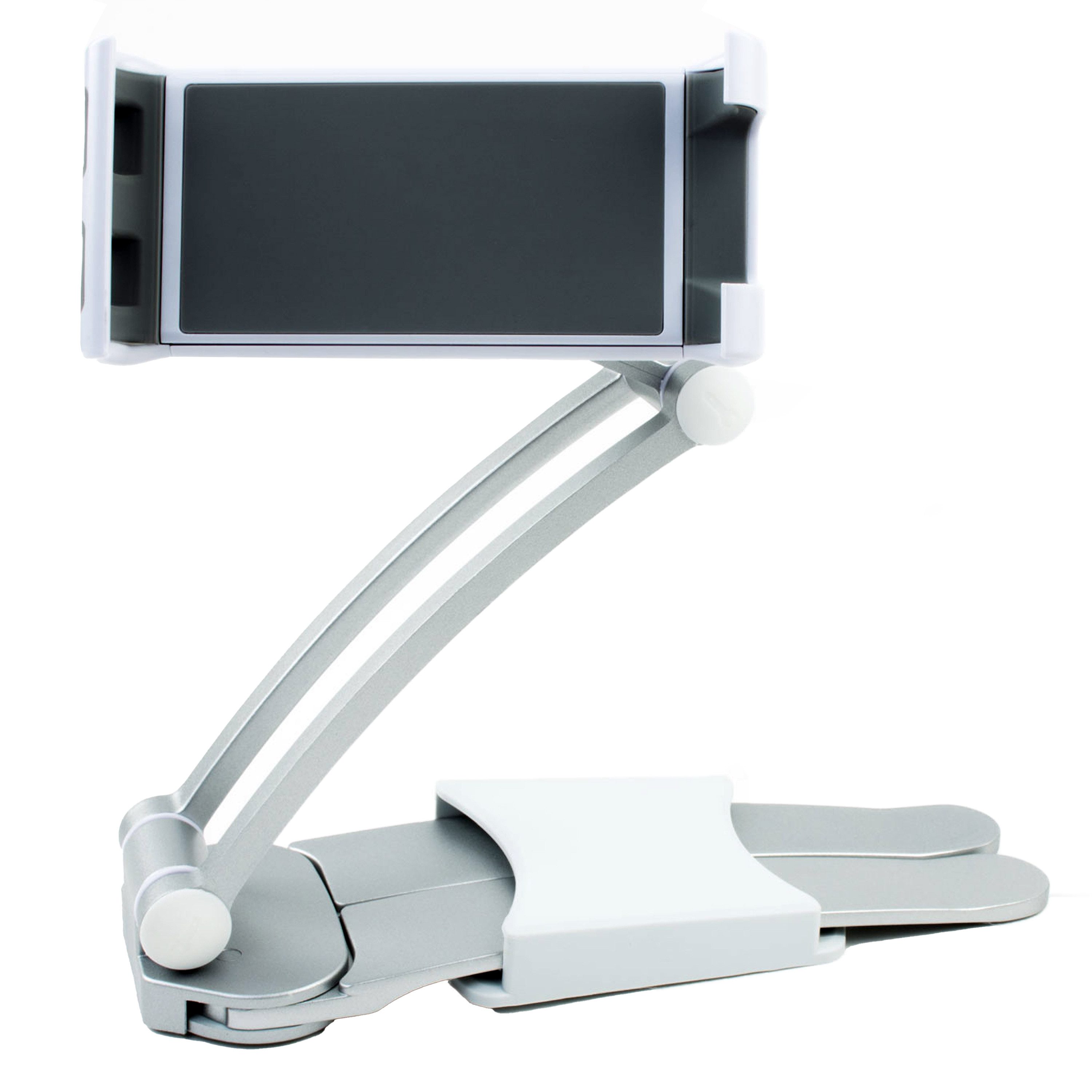 XiRRiX Handy-Halterung Halterung für Handy und Tablet - ideal für Küche, Büro oder Wohnmobil!, (bis 10.00 Zoll, Handy Halter zum Stellen, Kleben oder Schrauben, Rutschhemmend)