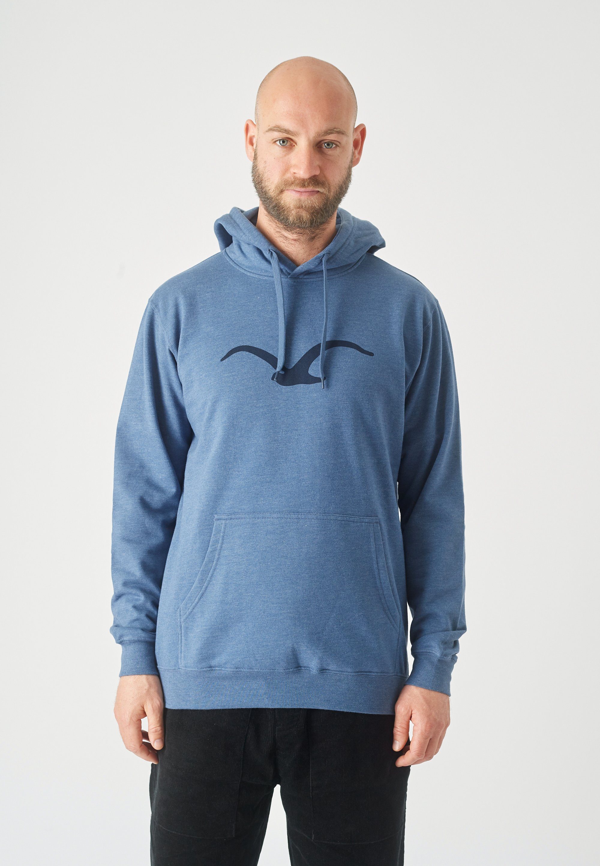 Cleptomanicx Kapuzensweatshirt Mowe mit Logo-Druck blau-blau | 