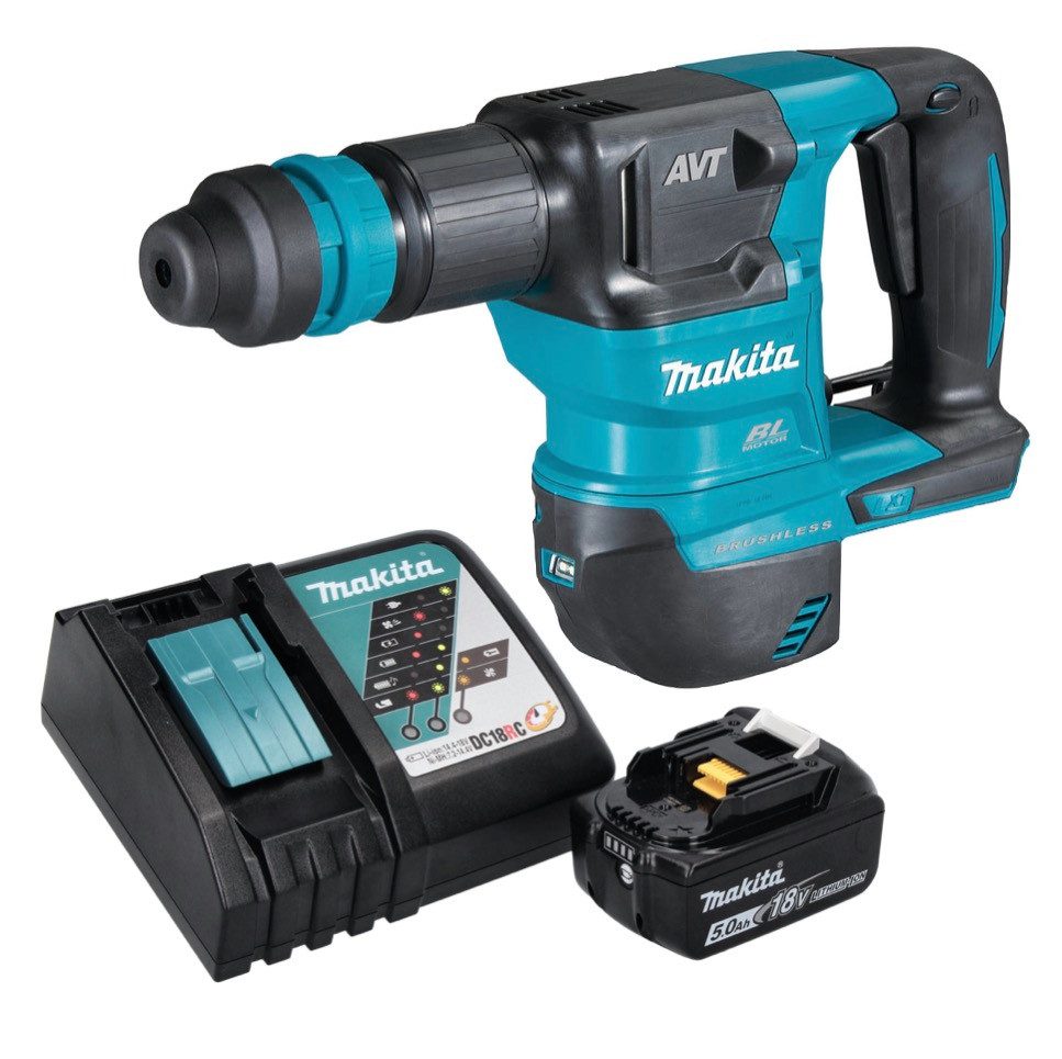 Makita Akku-Meißelhammer DHK 180 RT1 Akku Meißelhammer 18 V 3,1 J SDS Plus Brushless + 1x Akku