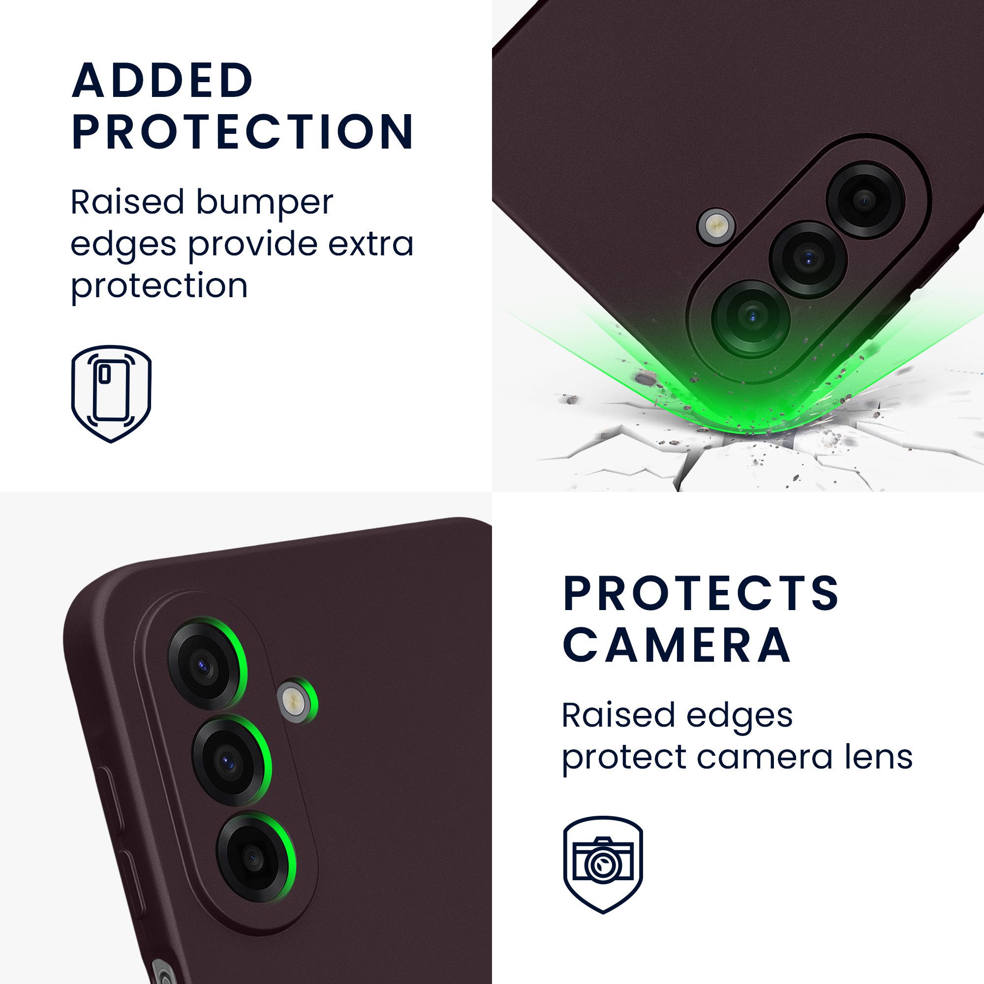 kwmobile Smartphone-Hülle Handyhülle für Samsung Galaxy A17 4G / 5G Hülle, weiche Silikon Case metallisch schimmernd - Schutzhülle Cover – Bild 3 von 5