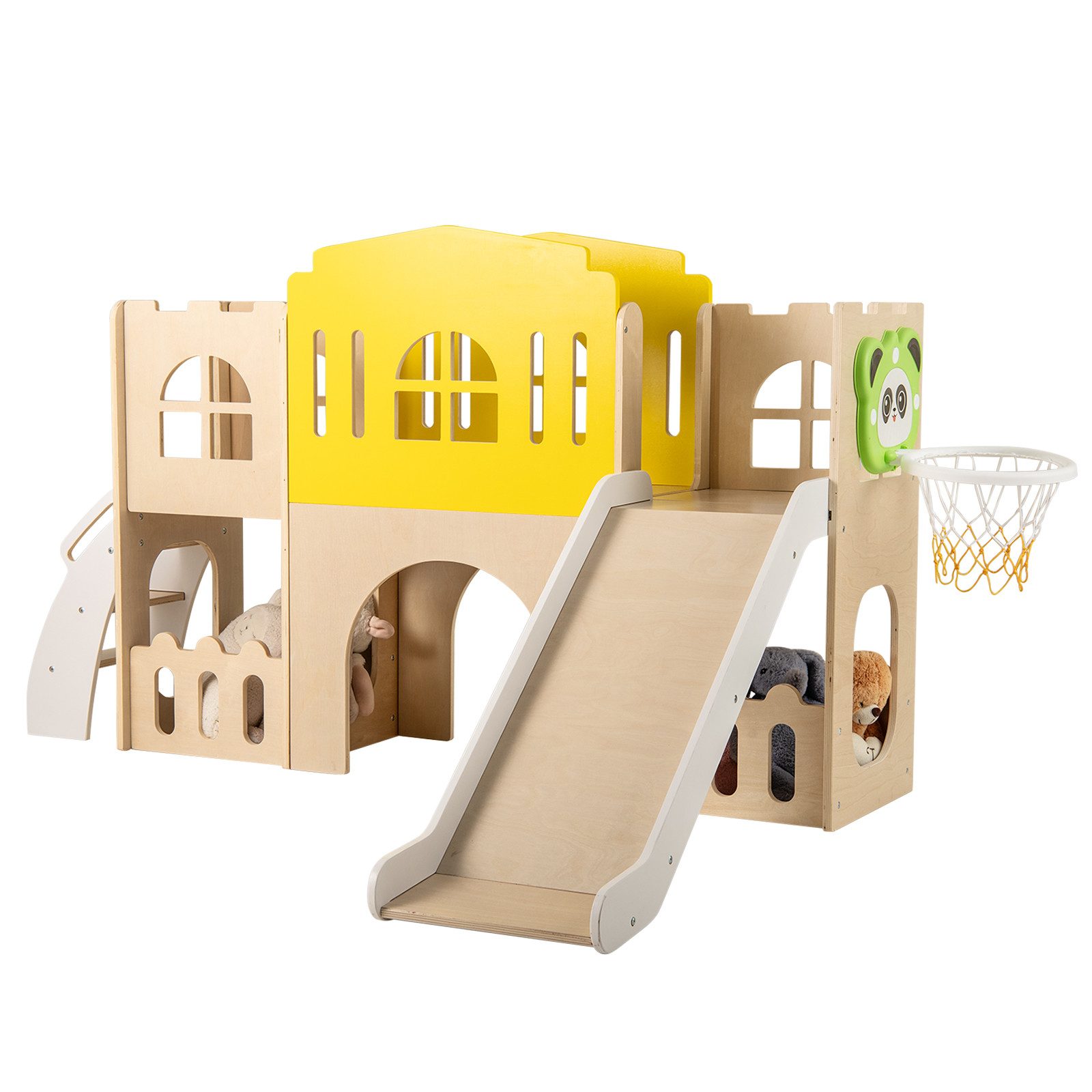 COSTWAY Rutsche, (1-tlg), Kinderrutsche, Holz Spielplatz, Klettergerüst, In günstig online kaufen