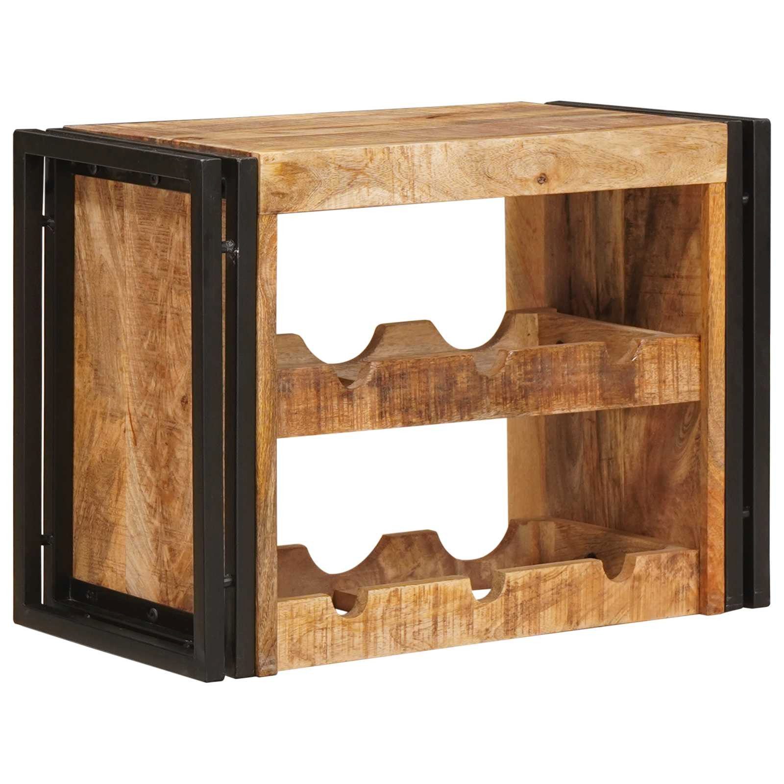 vidaXL Weinregal Weinregal Braun 60 x 45 x 33 cm Massives grobes holz, 1-tlg.