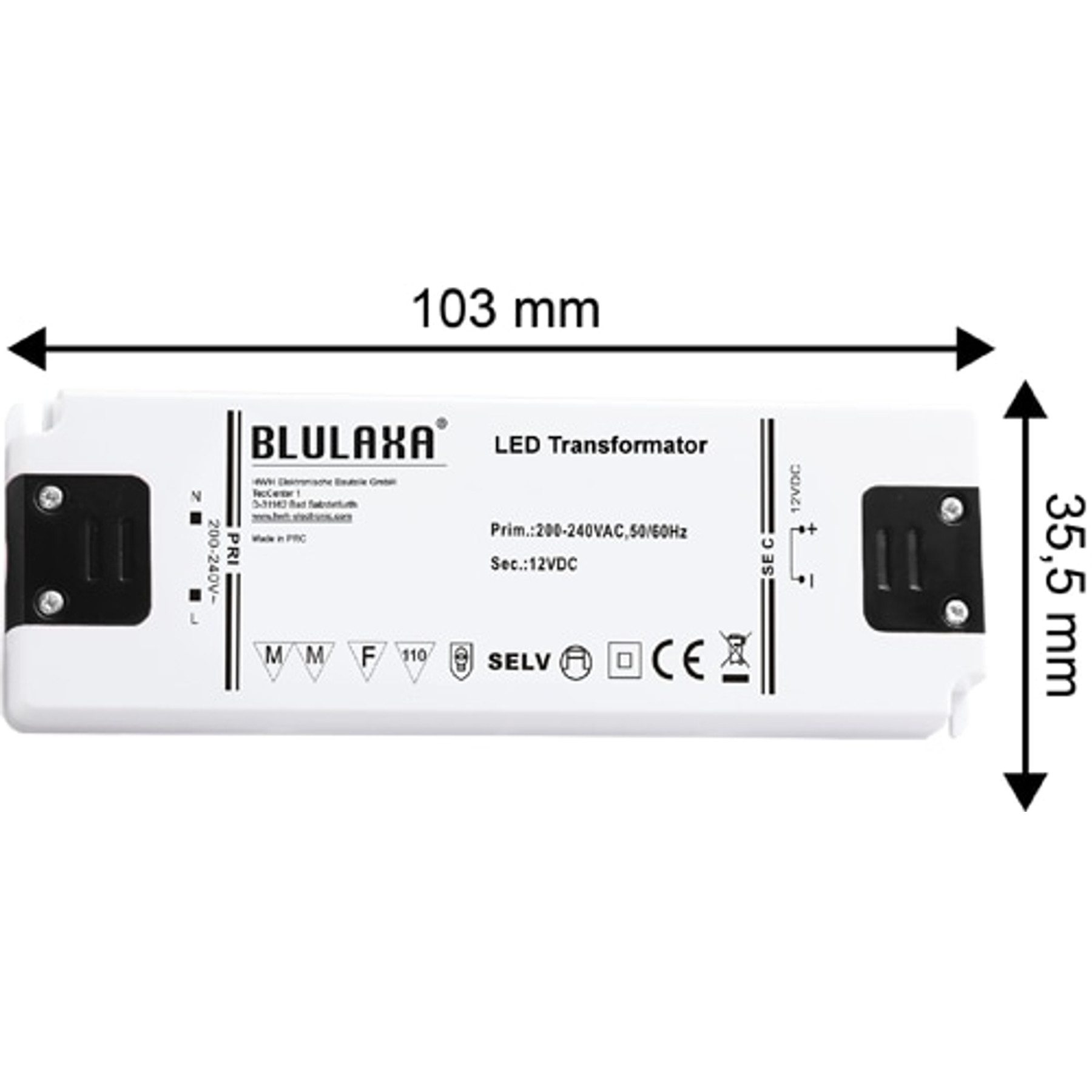 BLULAXA BLULAXA LED Netzteil, 15 W für 12 V- LED-Lampen u. Stripes LED Trafo