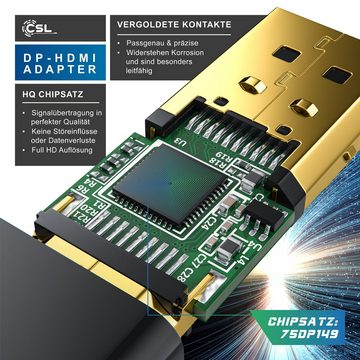 CSL Audio- & Video-Adapter DisplayPort zu HDMI Typ A, Ultra HD 4k DP zu HDMI Konverter