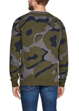 s.Oliver Strickpullover Pullover mit Camo-Muster