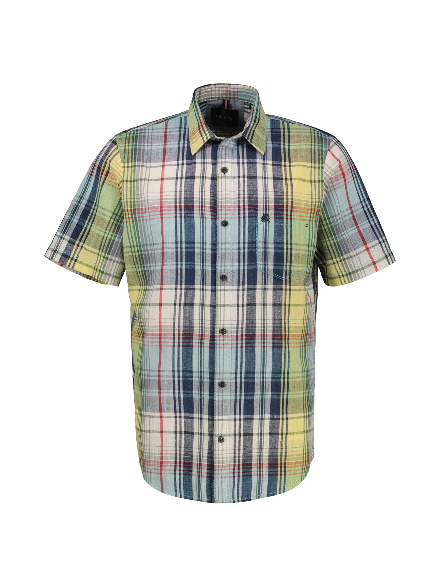 LERROS Kurzarmhemd LERROS Sommerliches Karohemd in Übergrößen