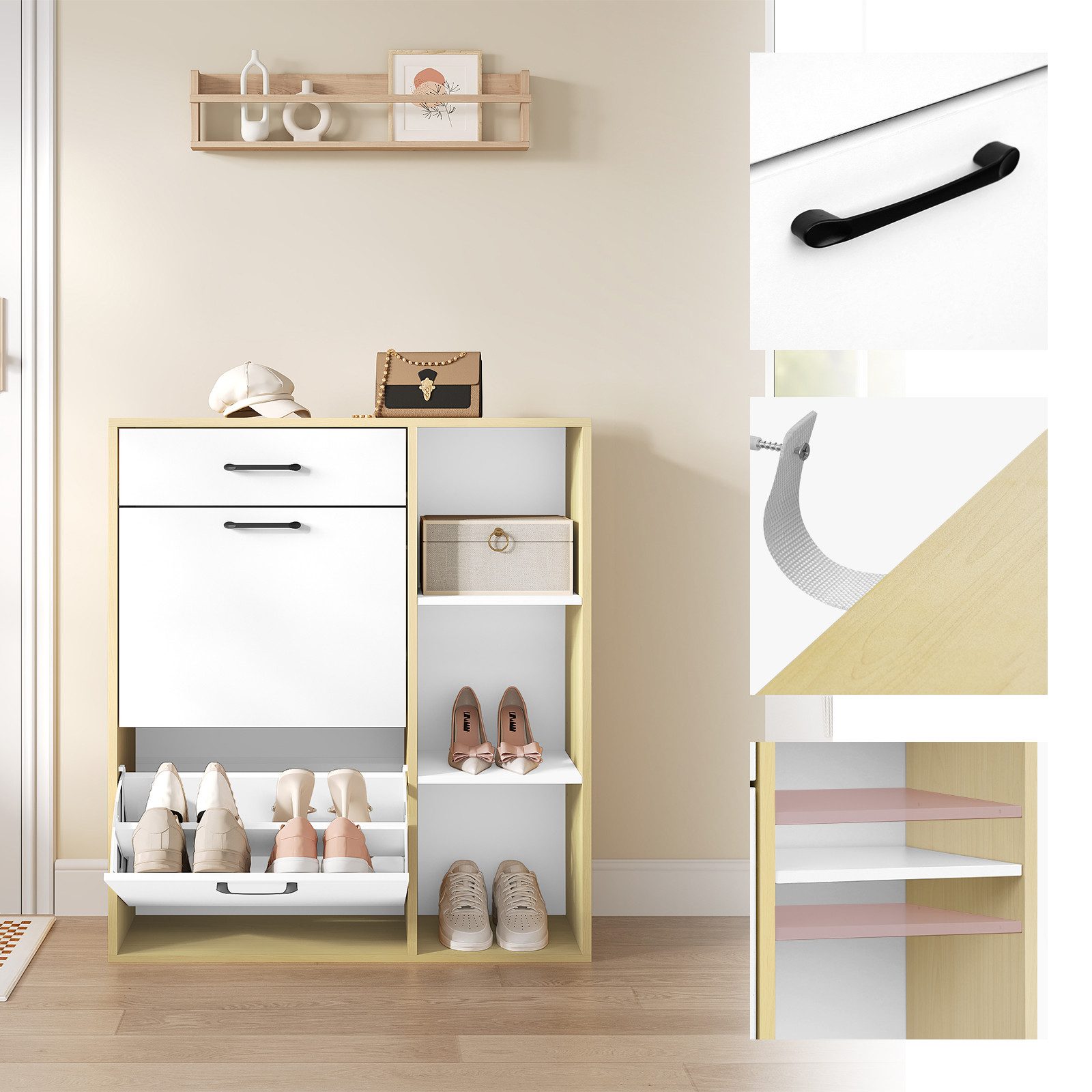 Woltu Schuhschrank (1-St) Schuhkipper mit 2 günstig online kaufen