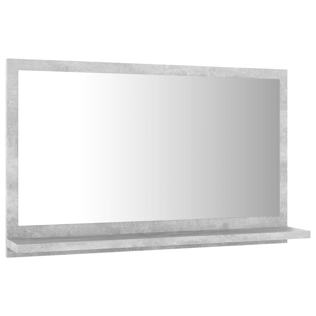 cm Badspiegel Holzwerkstoff vidaXL (1-St) Betongrau 60x10,5x37 Badezimmerspiegelschrank