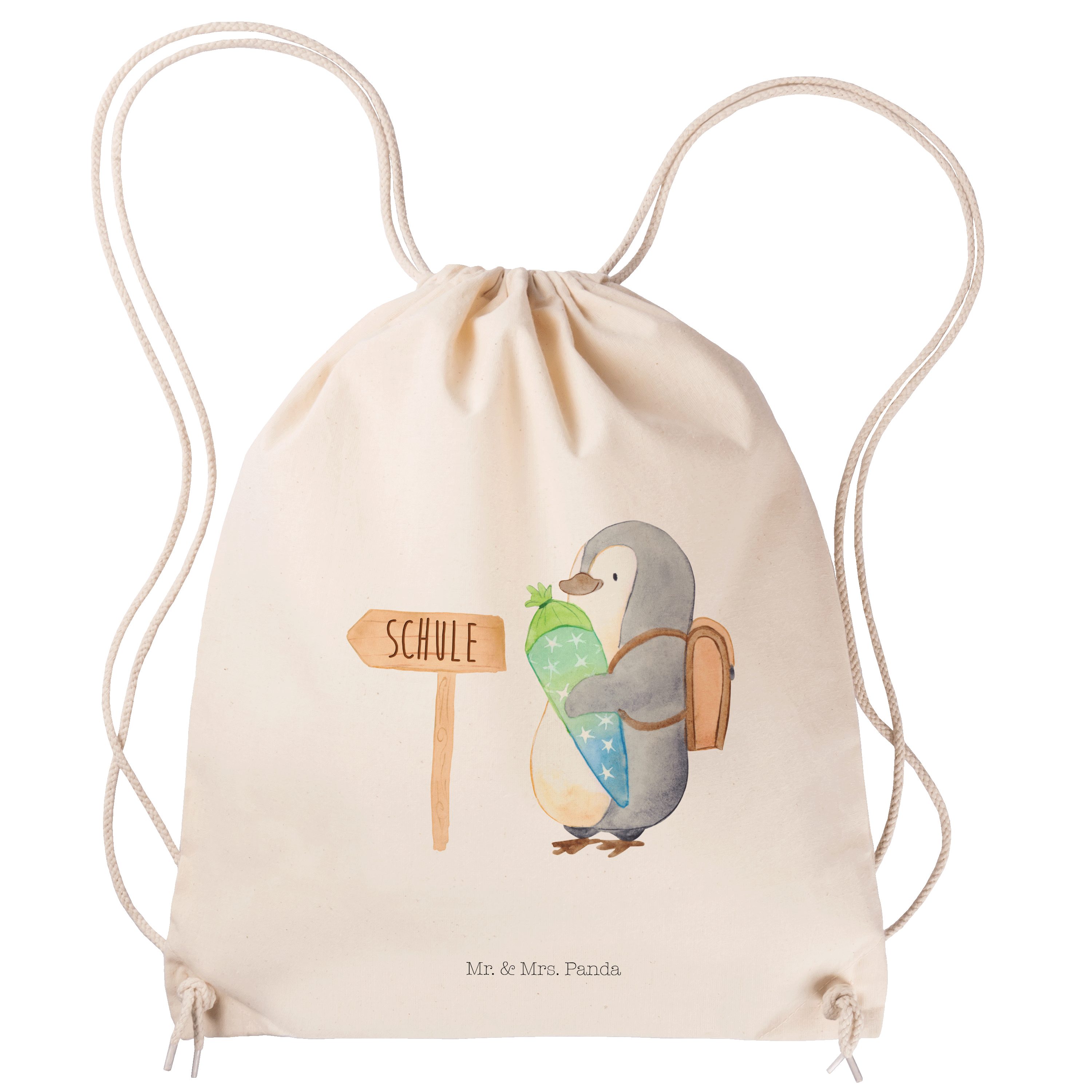 Sporttasche Pinguin Schultüte, Sportbeutel, Transparent, Erster Schultag, Kleiner