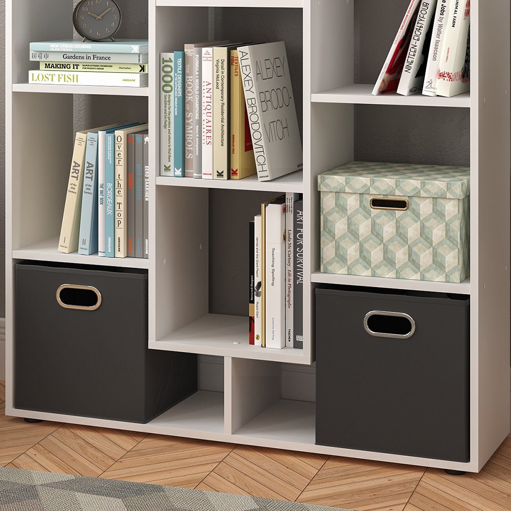 Vicco Raumteiler, Weiß, 107.2 x 143 cm mit 2 Faltboxen