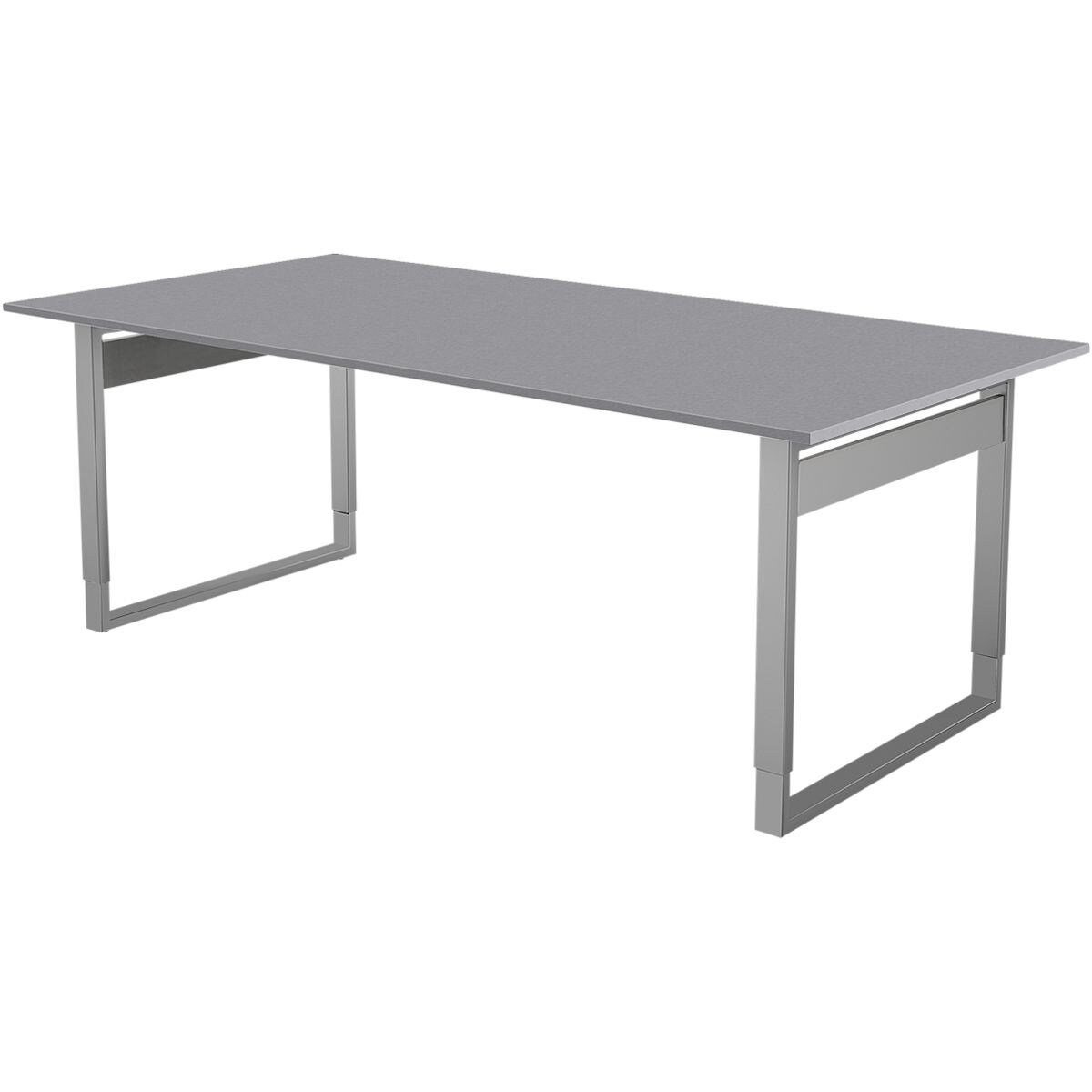 KERKMANN Schreibtisch Stage One, rechteckig, Höhe 68-82 cm, Hebeplatte mit Schwebe-Effekt, Bügel-Fuß