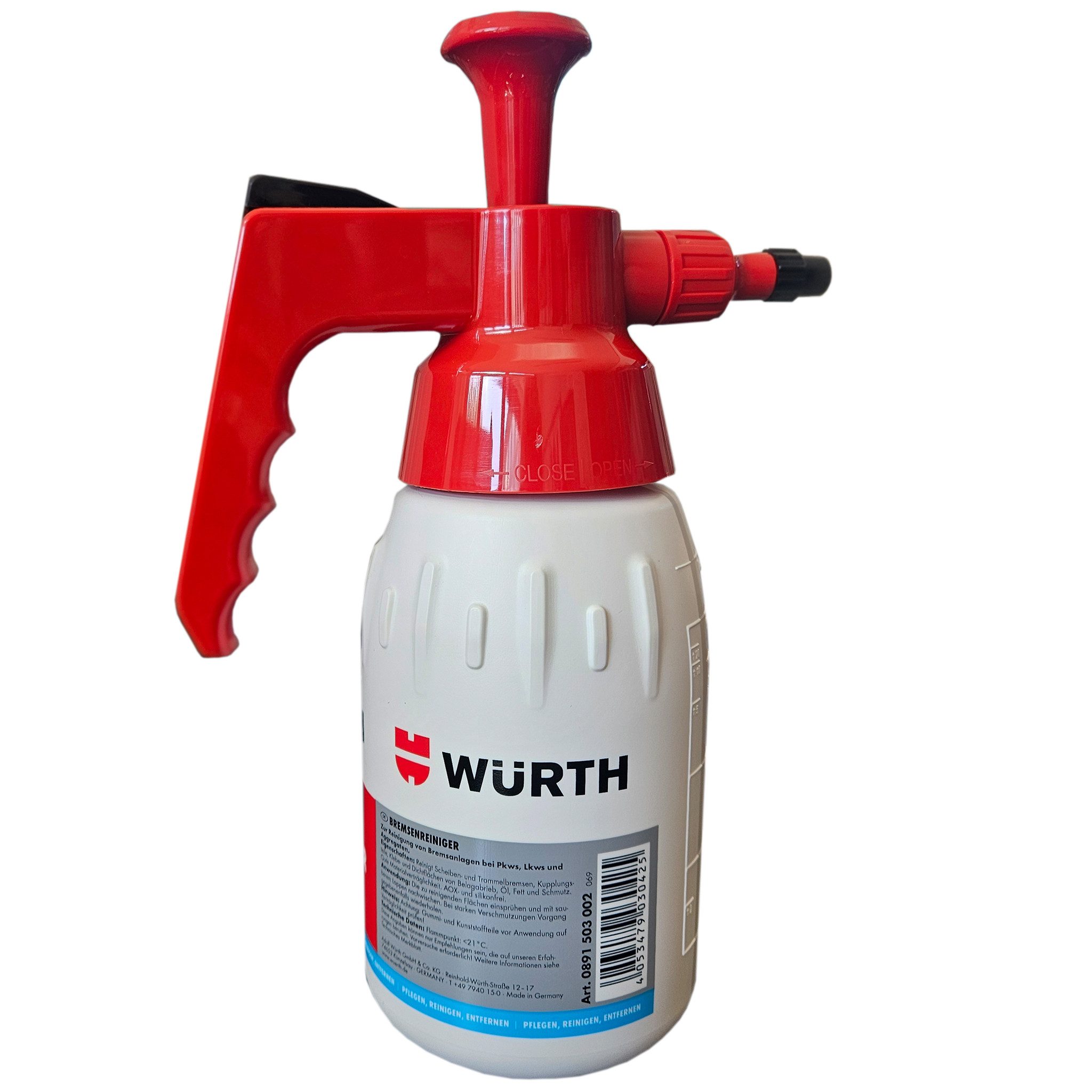 Würth Drucksprühgerät Pumpsprühflasche 1 Liter für Bremsenreiniger 0891503002 Pumpsprüher