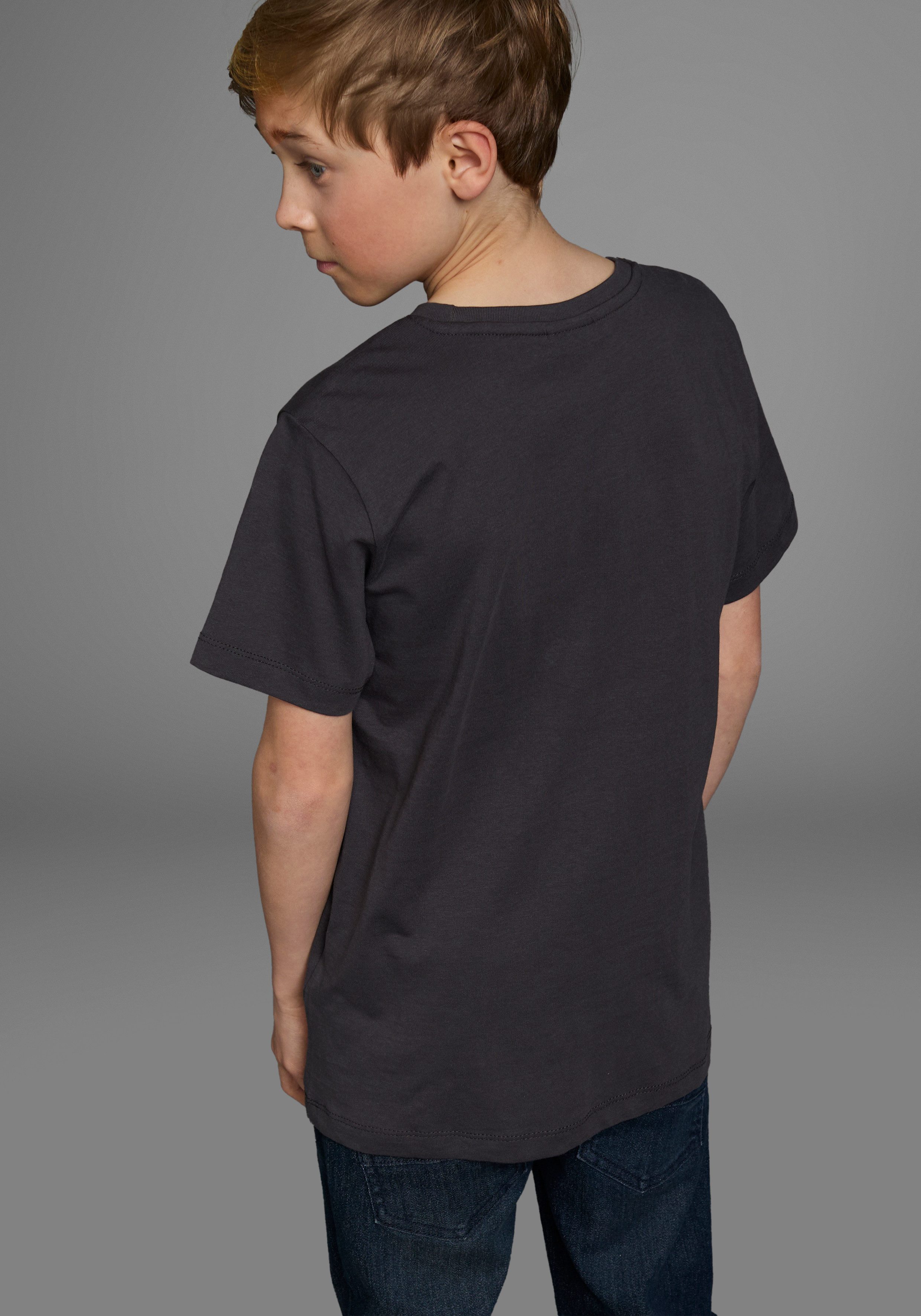 KIDSWORLD T-Shirt Kurzarm, Basic-Passform, mit modischem Druck, Rundhalsausschnitt