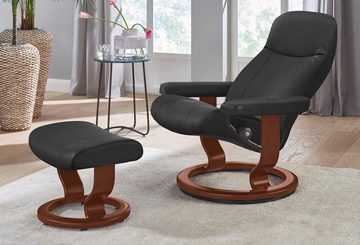 Stressless® Relaxsessel Garda (Set, Relaxsessel mit Hocker), mit Hocker, mit Classic Base, Größe L, Gestell Braun