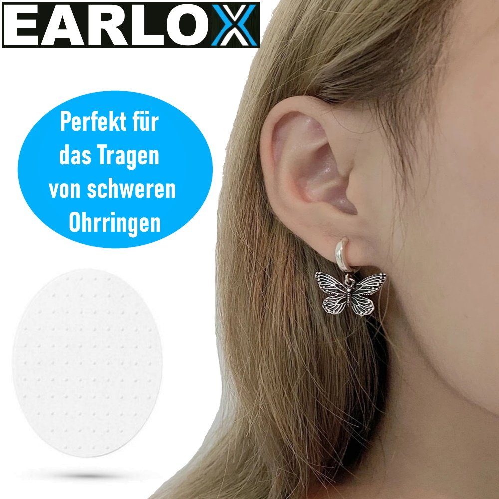 Ohrlöcher gerissene Einhänger Tapes Ohrläppchen Earlobe Ohrlochschutz für Ohrschmuck MAVURA gegen / ausgeleierte, EARLOX