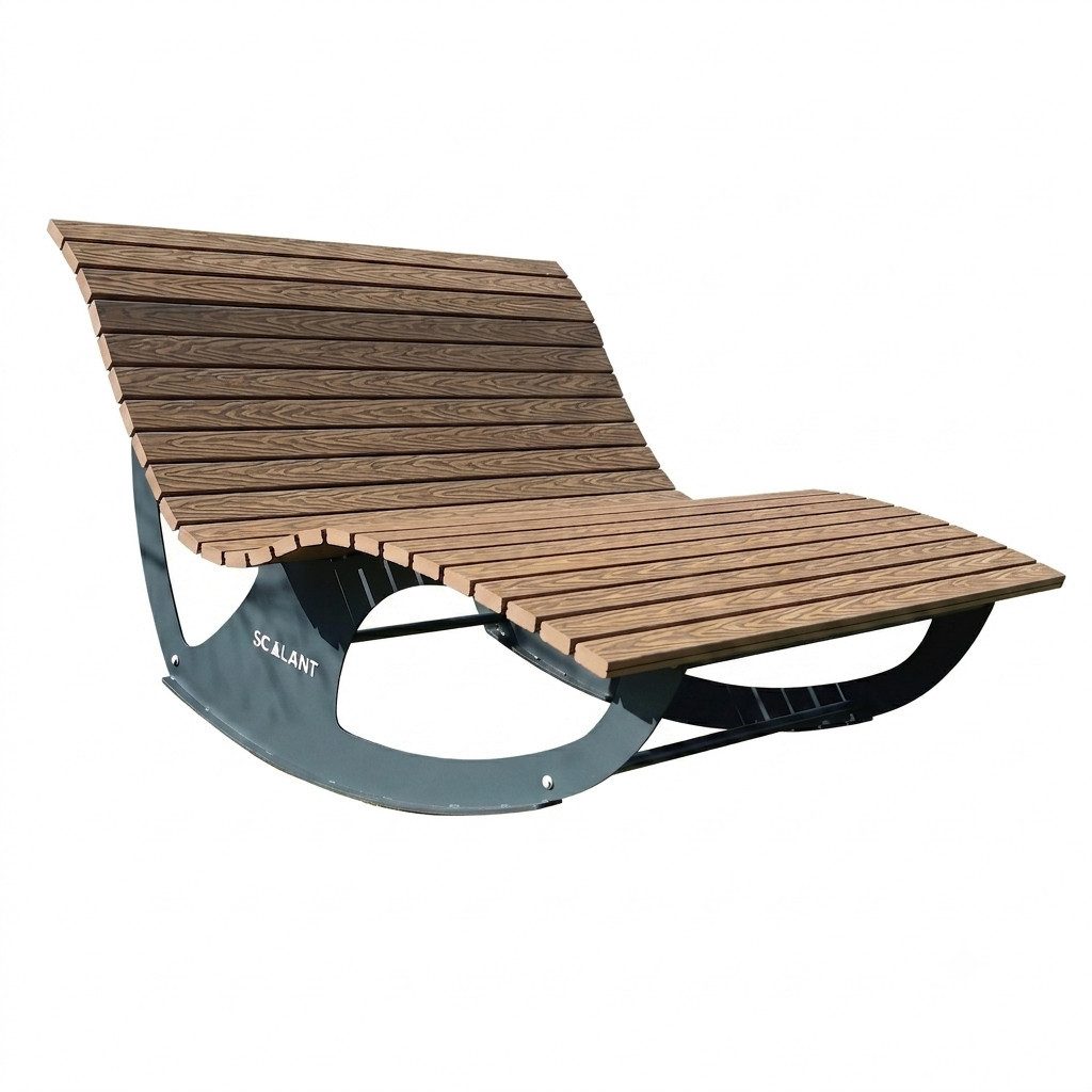 Scalant Gartenliege Waldsofa Balance, Latten aus WPC