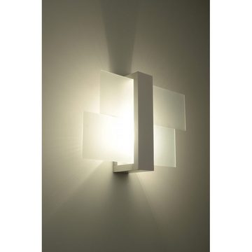 SOLLUX lighting Deckenleuchte Wandlampe Wandleuchte FENIKS 1 weiß, 1x E27, ca. 30x12x30 cm